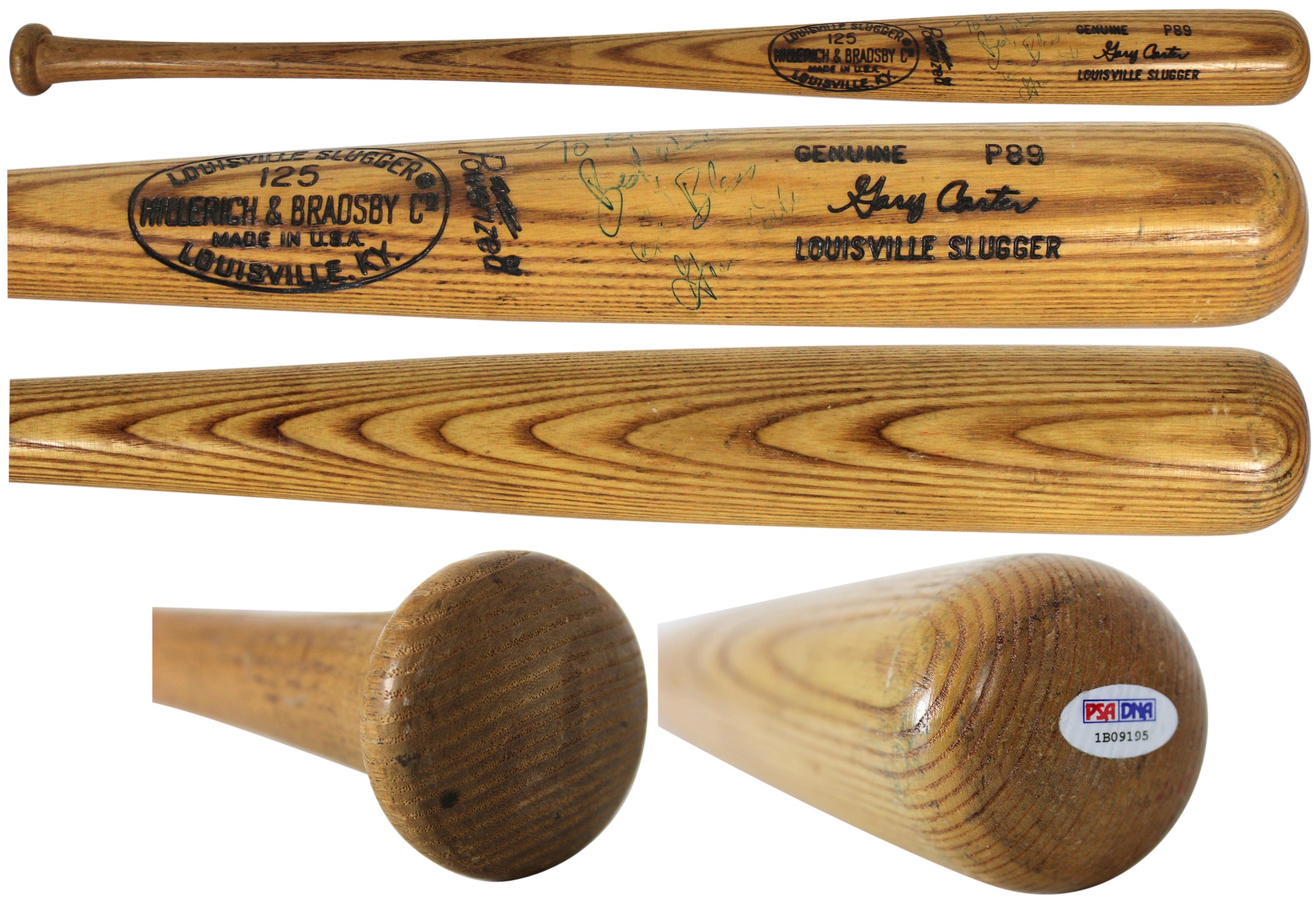 Expos Gary Carter Signed 1977-79 Game Used H&B LS Bat GU Graded 9! PSA #1B09195