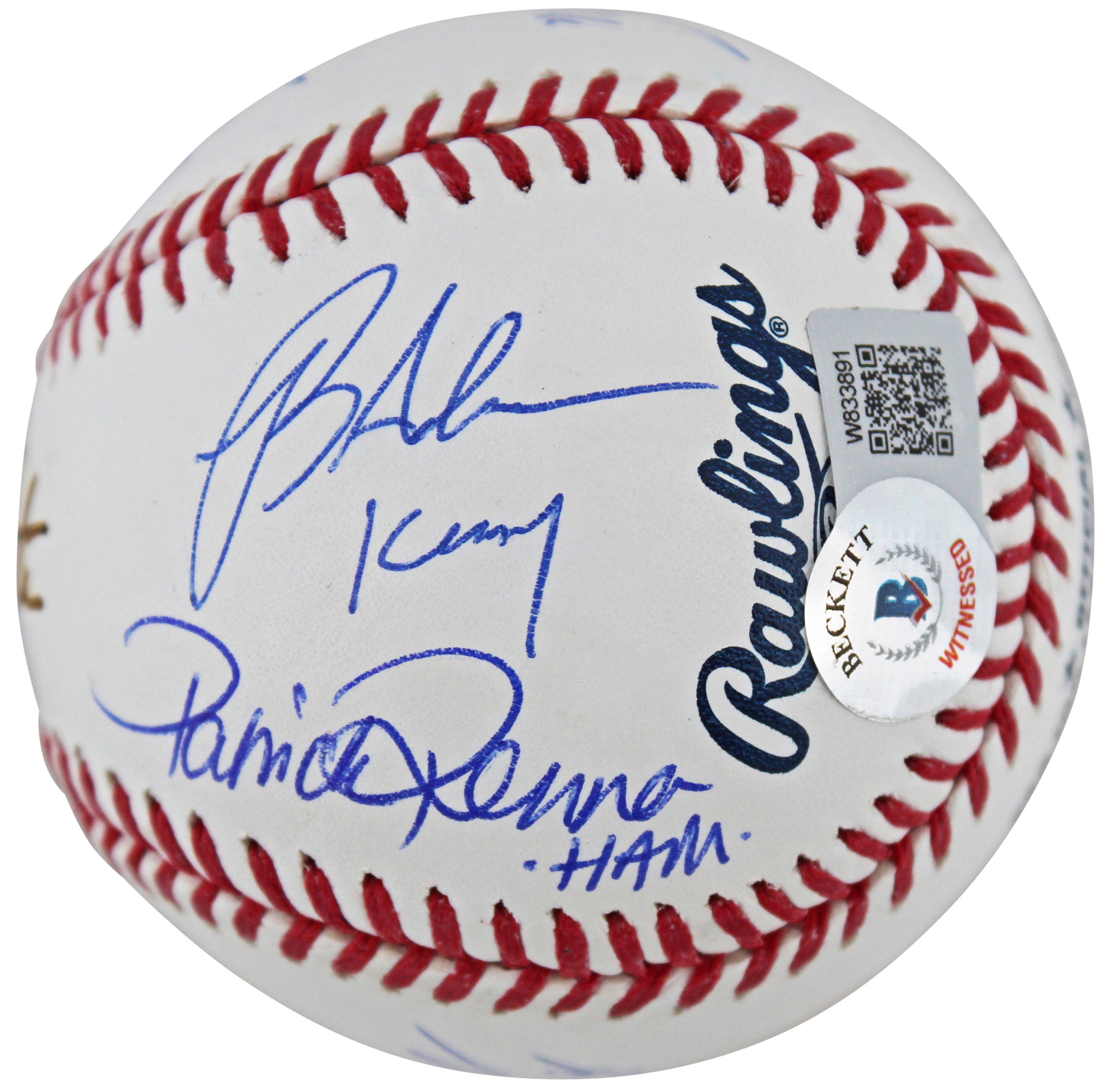 Sandlot (8) Guiry, Leopardi, Renna, +5 Signed Babe Ruth Baseball w Character BAS