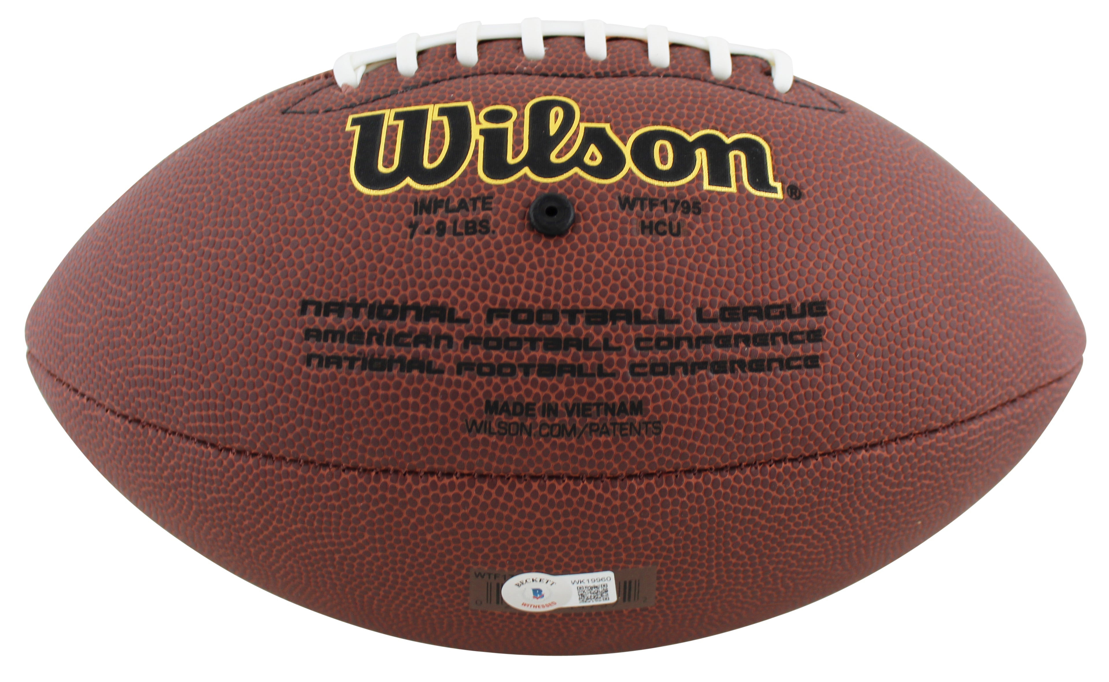 Buccaneers Mike Alstott Signed Wilson Super Grip Football W/ Case BAS Witnessed