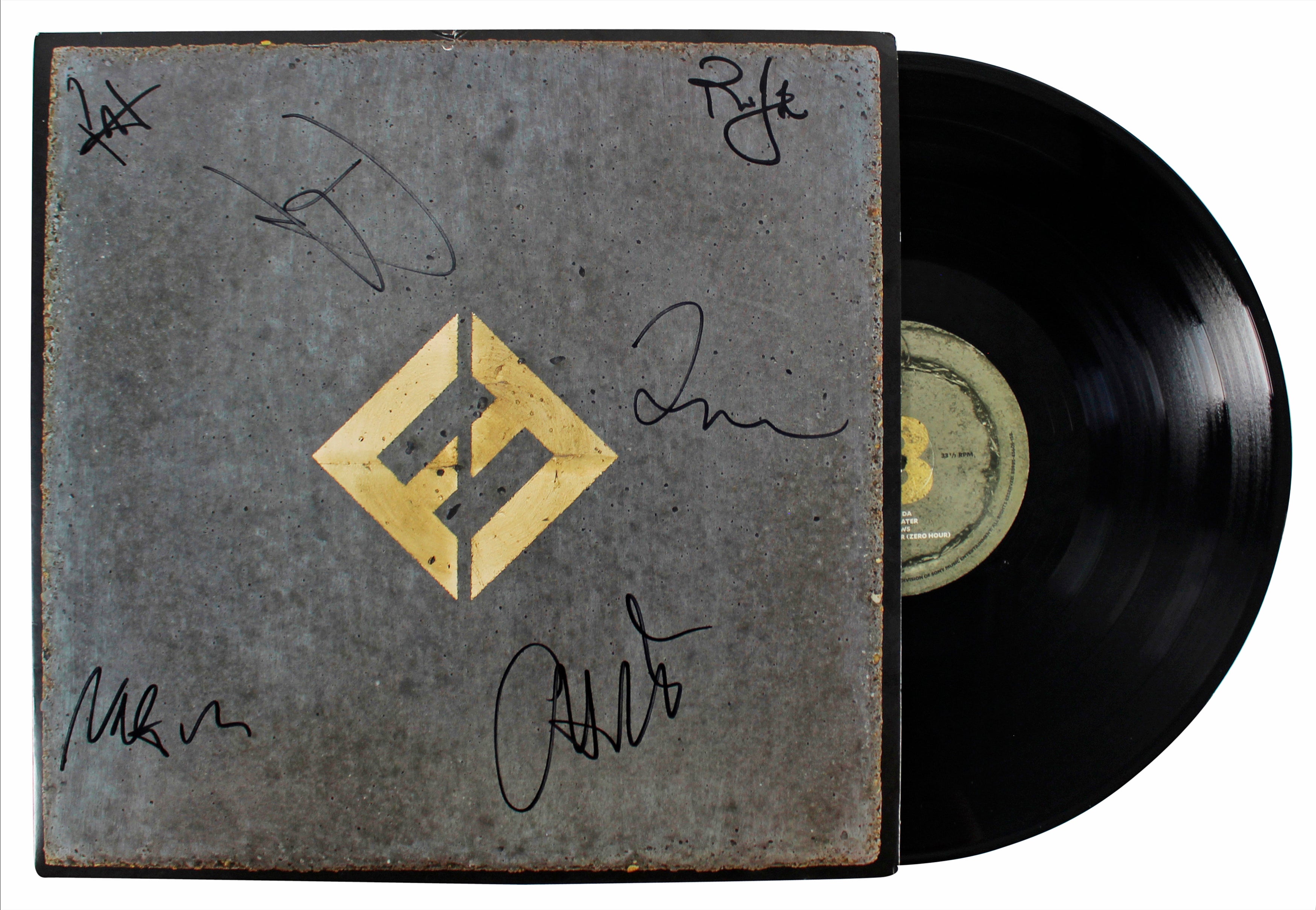 Foo Fighters (6) Grohl, Hawkins, Smear +3 Signed Album Cover W/ Vinyl BAS LOA