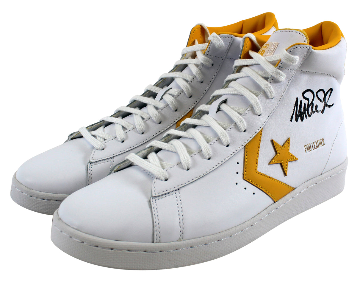 Lakers Magic Johnson Signed Converse Weapon Pro Leather Shoes w/ Box BAS Wit 2