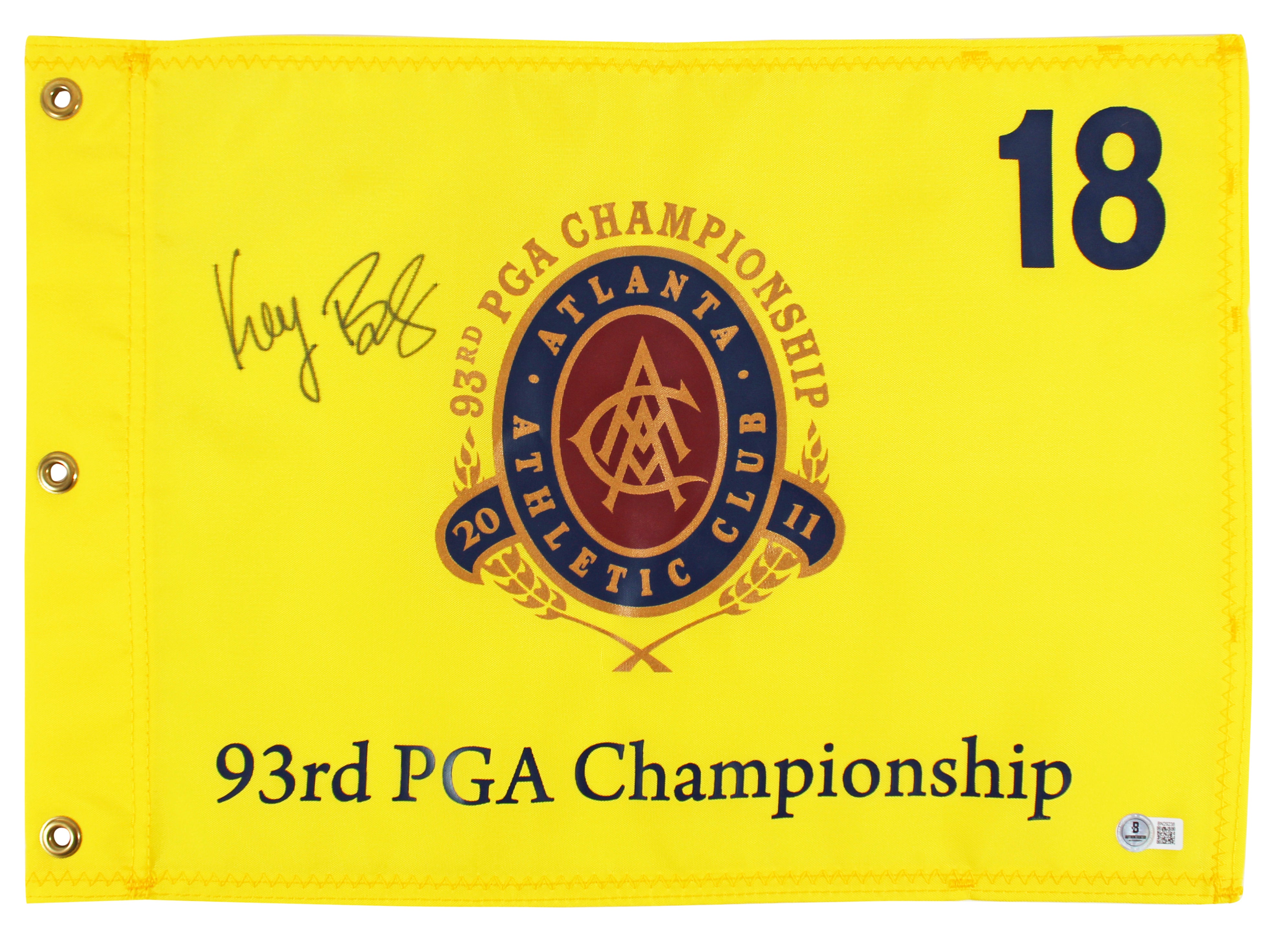 Keegan Bradley Authentic Signed 2011 PGA Championship Pin Flag BAS #BN29238