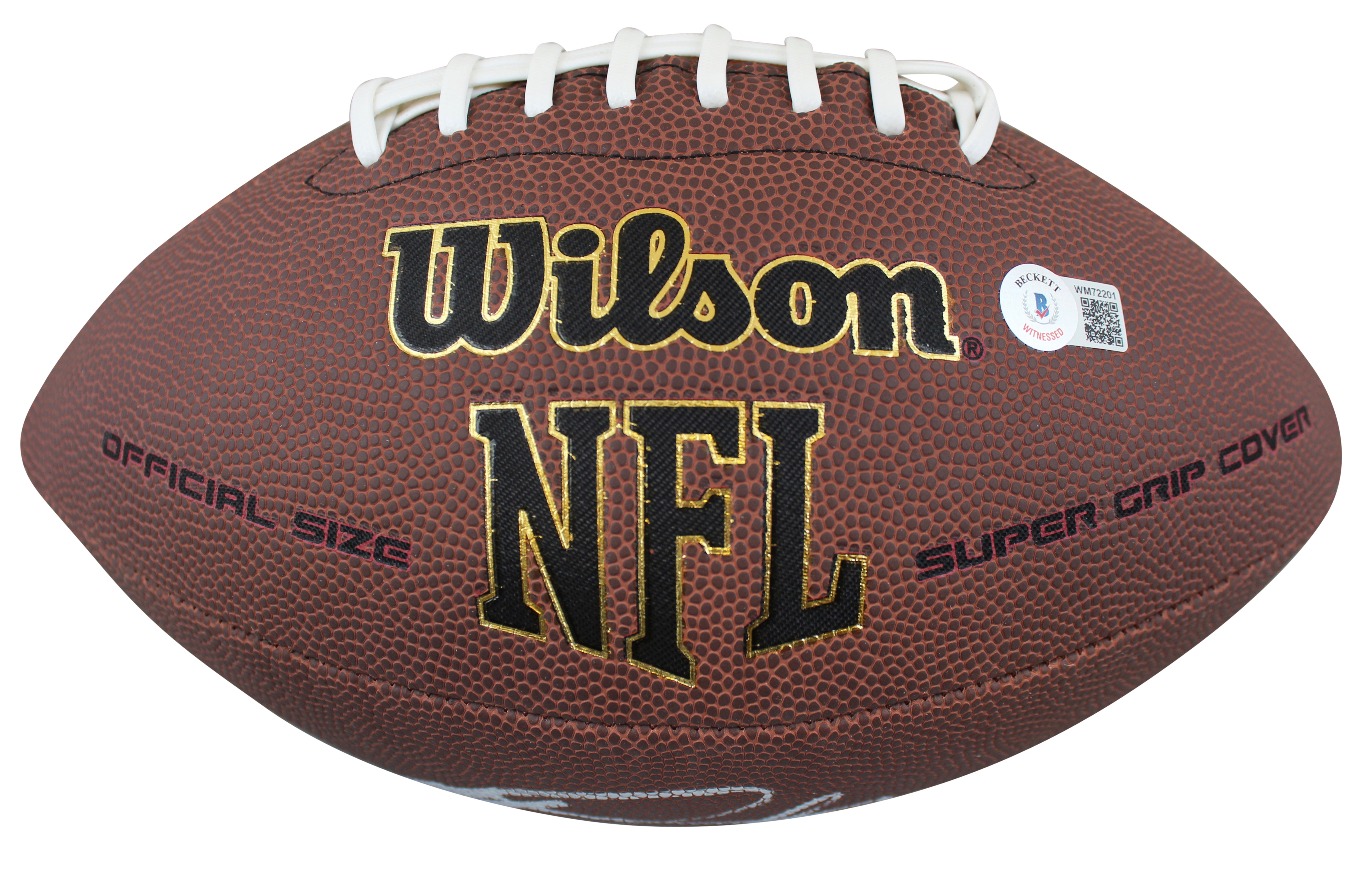 Panthers Miles Sanders Authentic Signed Wilson Super Grip Nfl Football BAS Witness