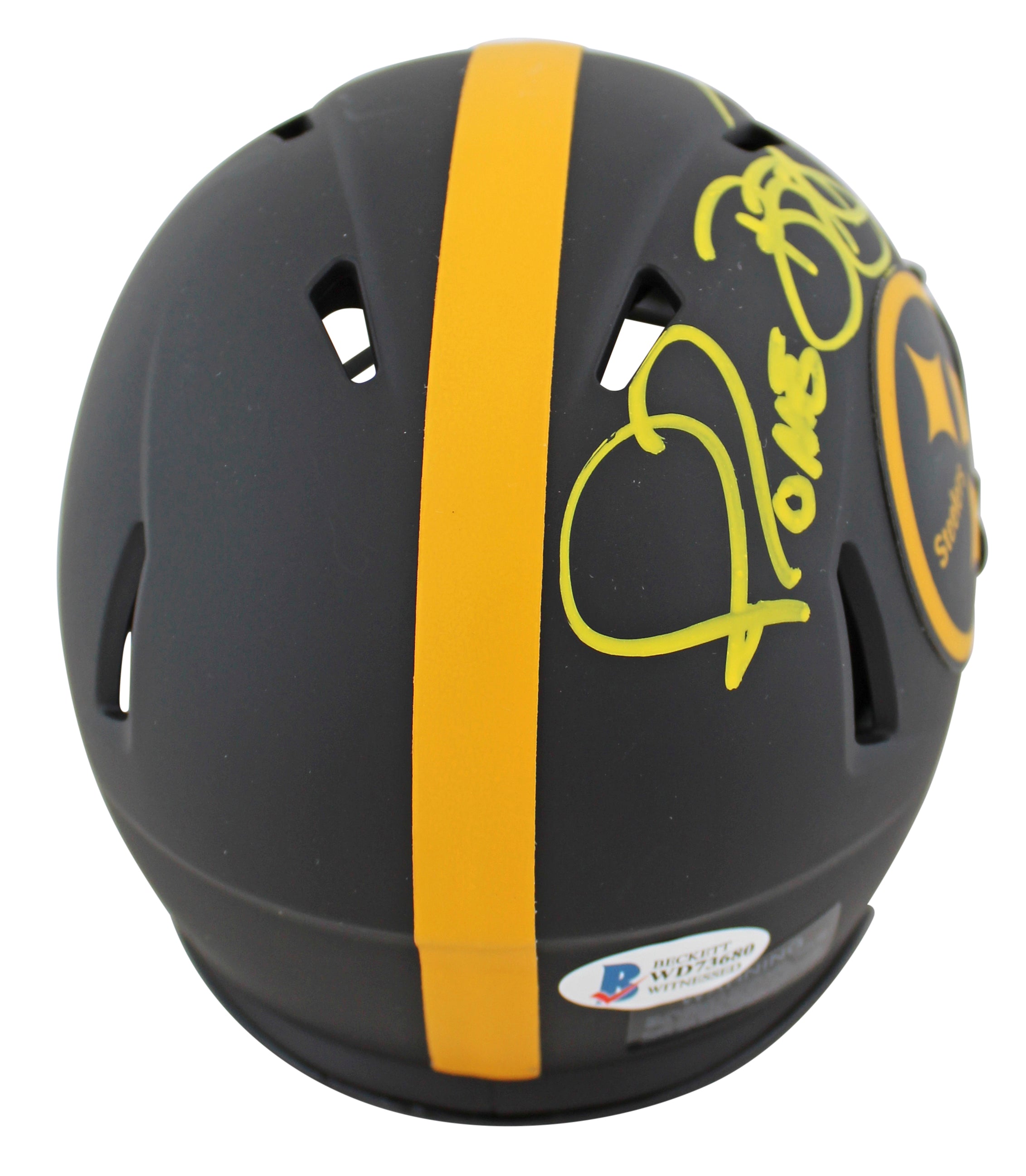 Steelers Jerome Bettis Authentic Signed Eclipse Speed Mini Helmet BAS Witnessed