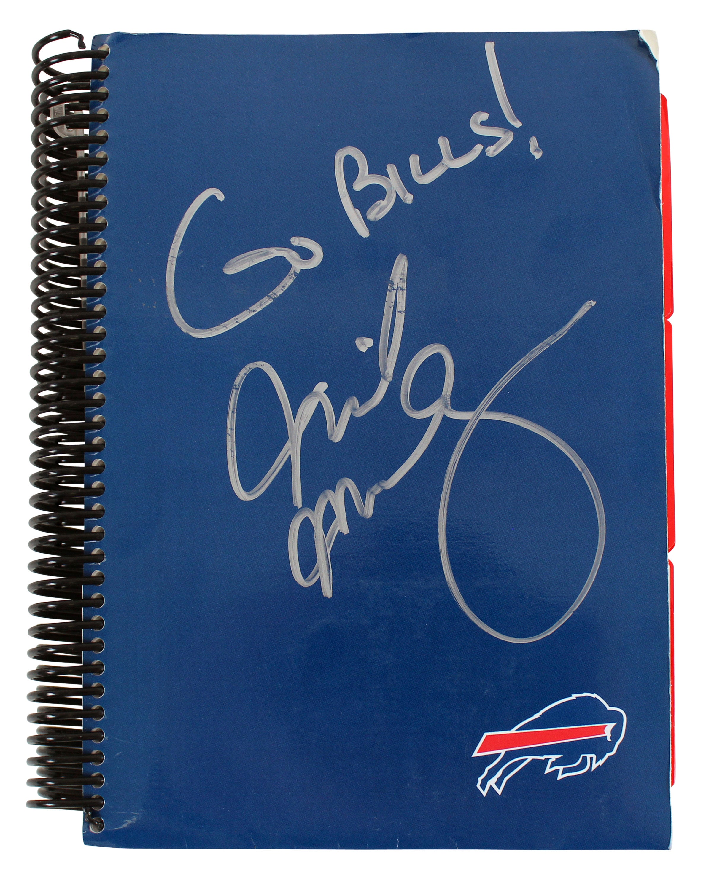 Bills Mike Mularkey "Go Bills!" Authentic Signed 2004-05 Offensive Playbook BAS