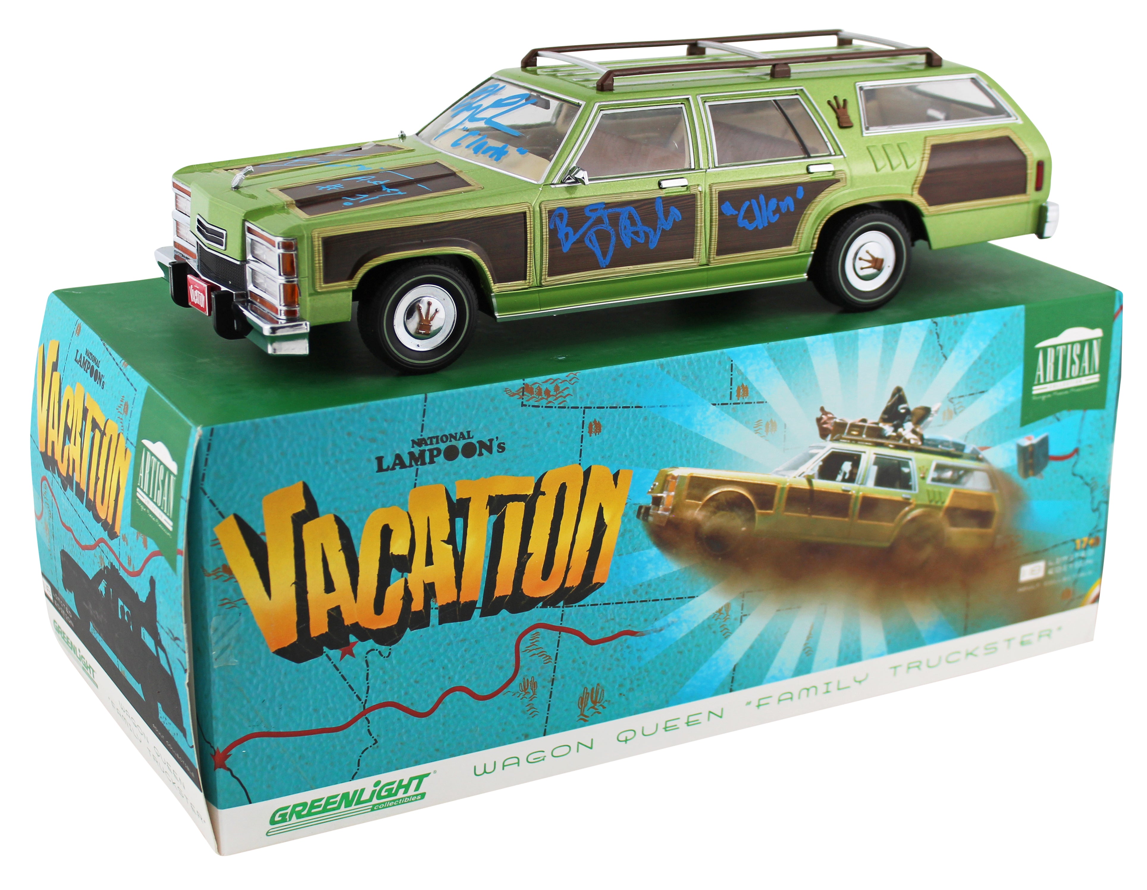 Vacation (4) Chase, D'Angelo, Hall & Barron Signed  Family Truckster BAS Wit 2