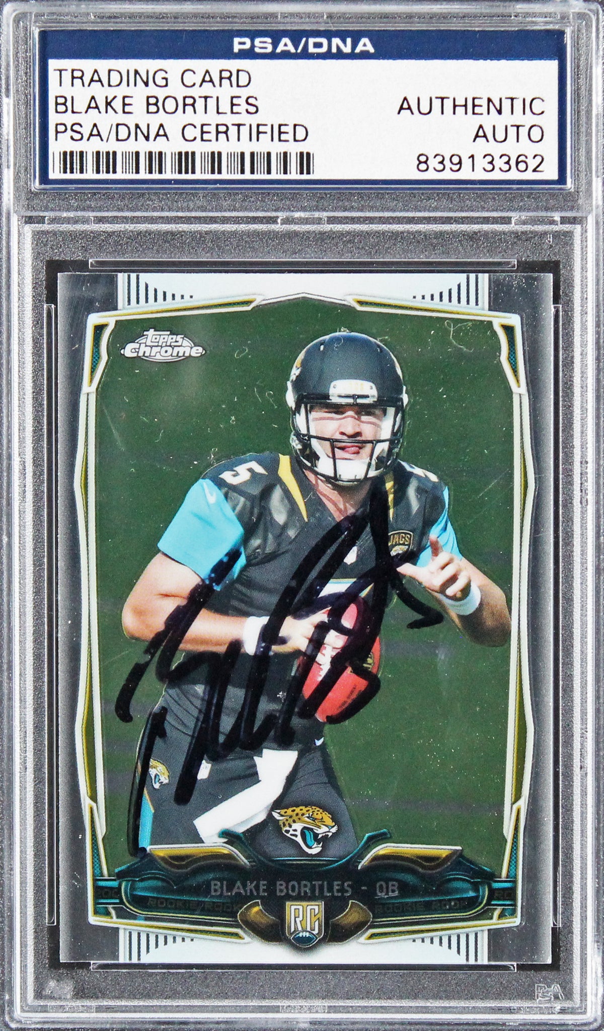 Jaguars Blake Bortles Signed Card 2014 Topps Chrome RC #187 PSA/DNA Slabbed B