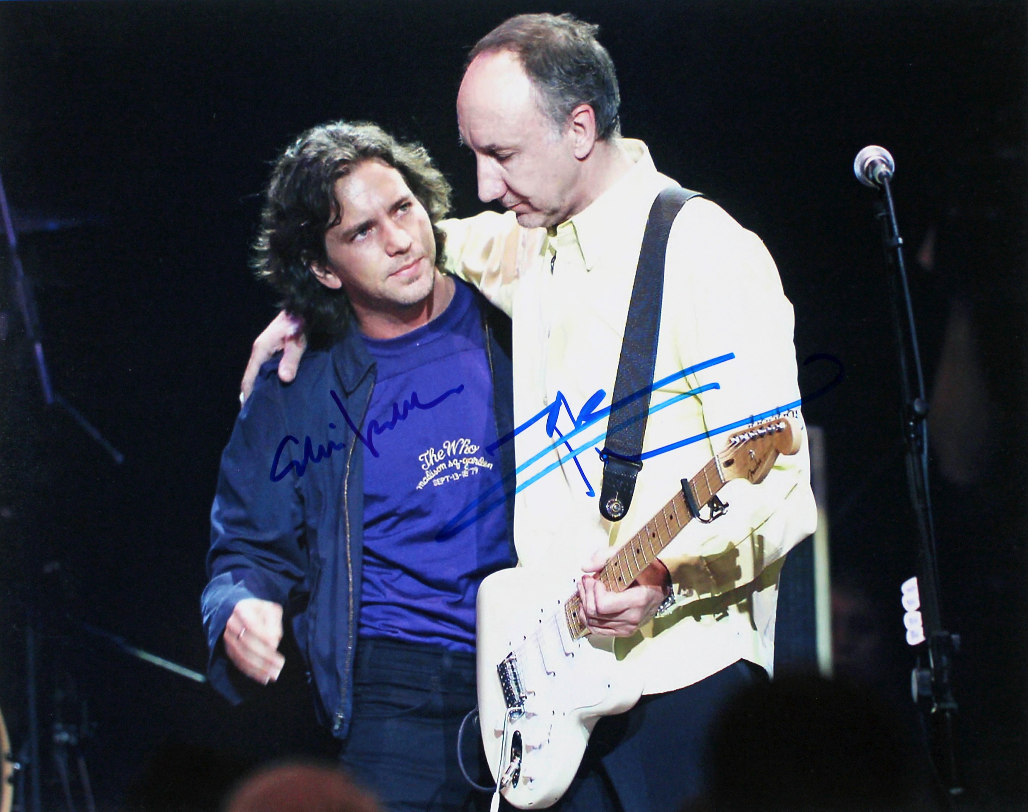 Eddie Vedder & Pete Townshend Authentic Signed 11x14 Photo BAS #AD64771