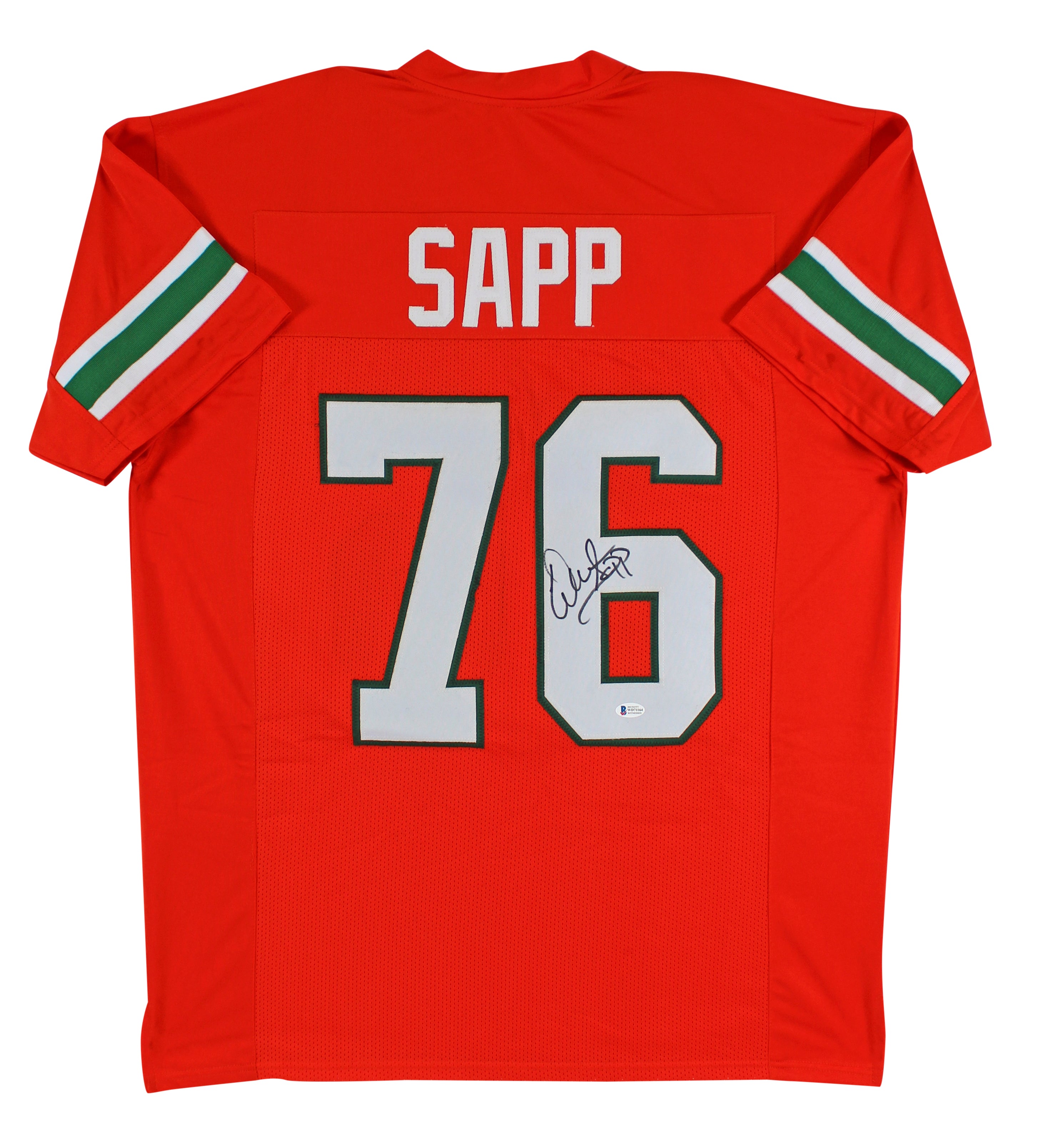 Warren Sapp  Authentic Signed Orange Pro Style Jersey Autographed BAS Witnessed