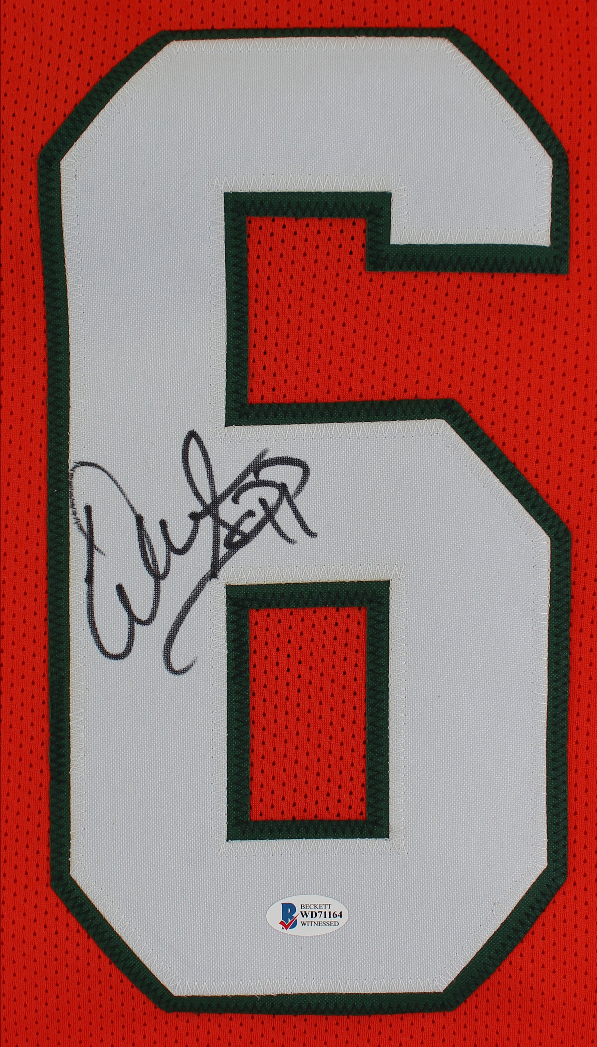 Warren Sapp  Authentic Signed Orange Pro Style Jersey Autographed BAS Witnessed