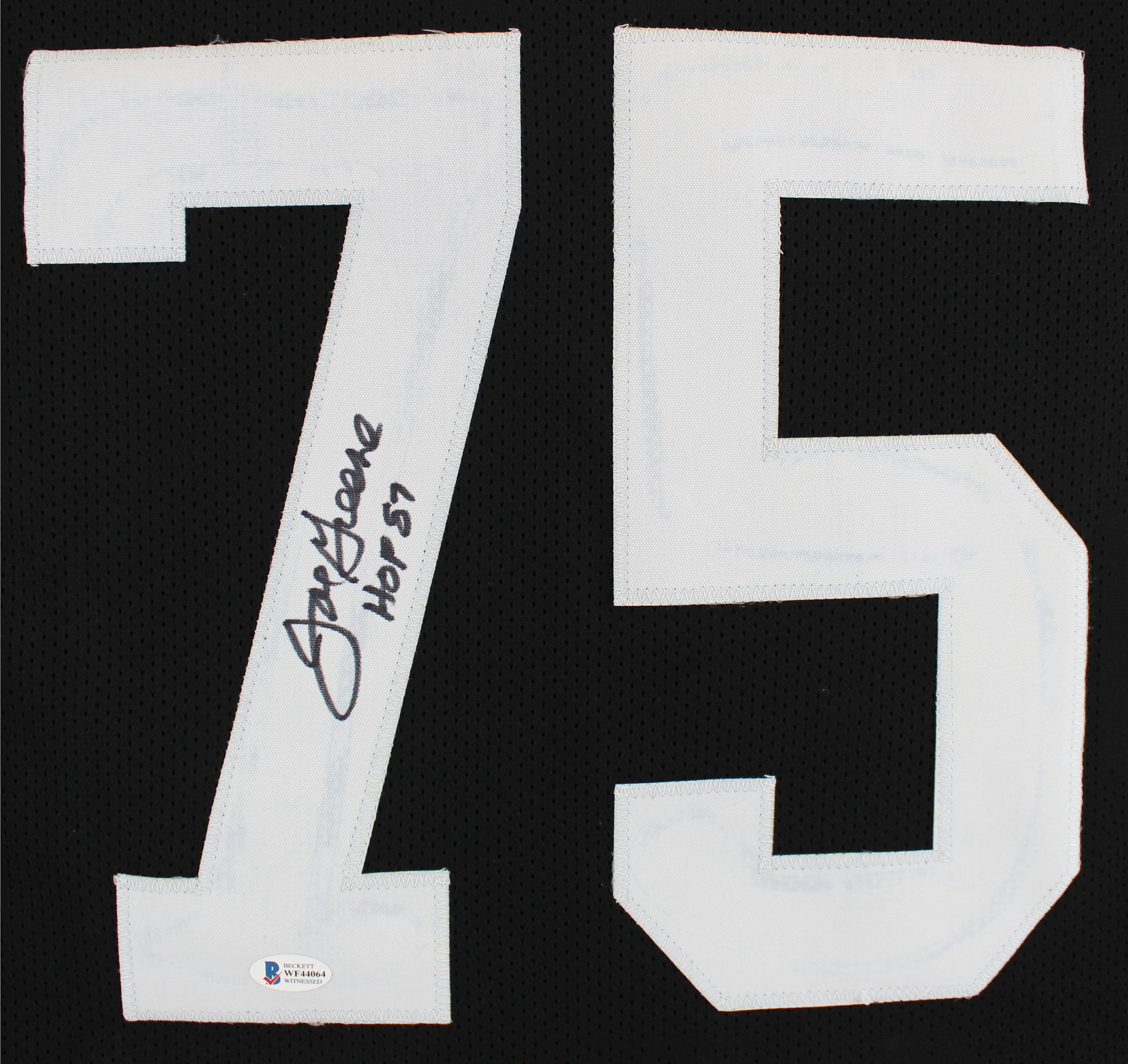 ** HOLIDAY DOORBUSTER ** Joe Greene "HOF 87" Authentic Signed Black Pro Style Jersey BAS Witnessed