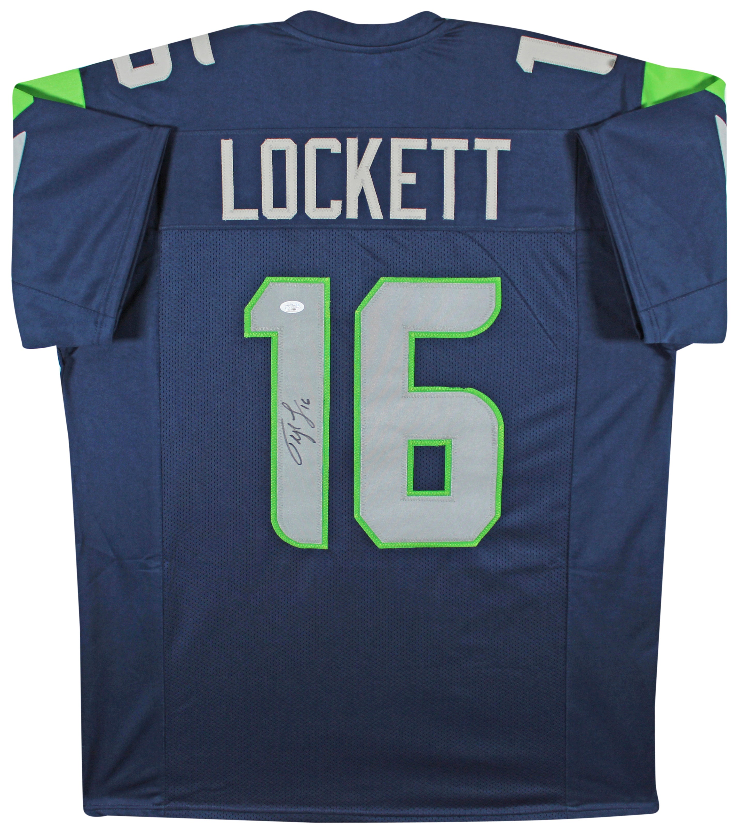 Tyler Lockett Authentic Signed Navy Blue Pro Style Jersey Autographed BAS