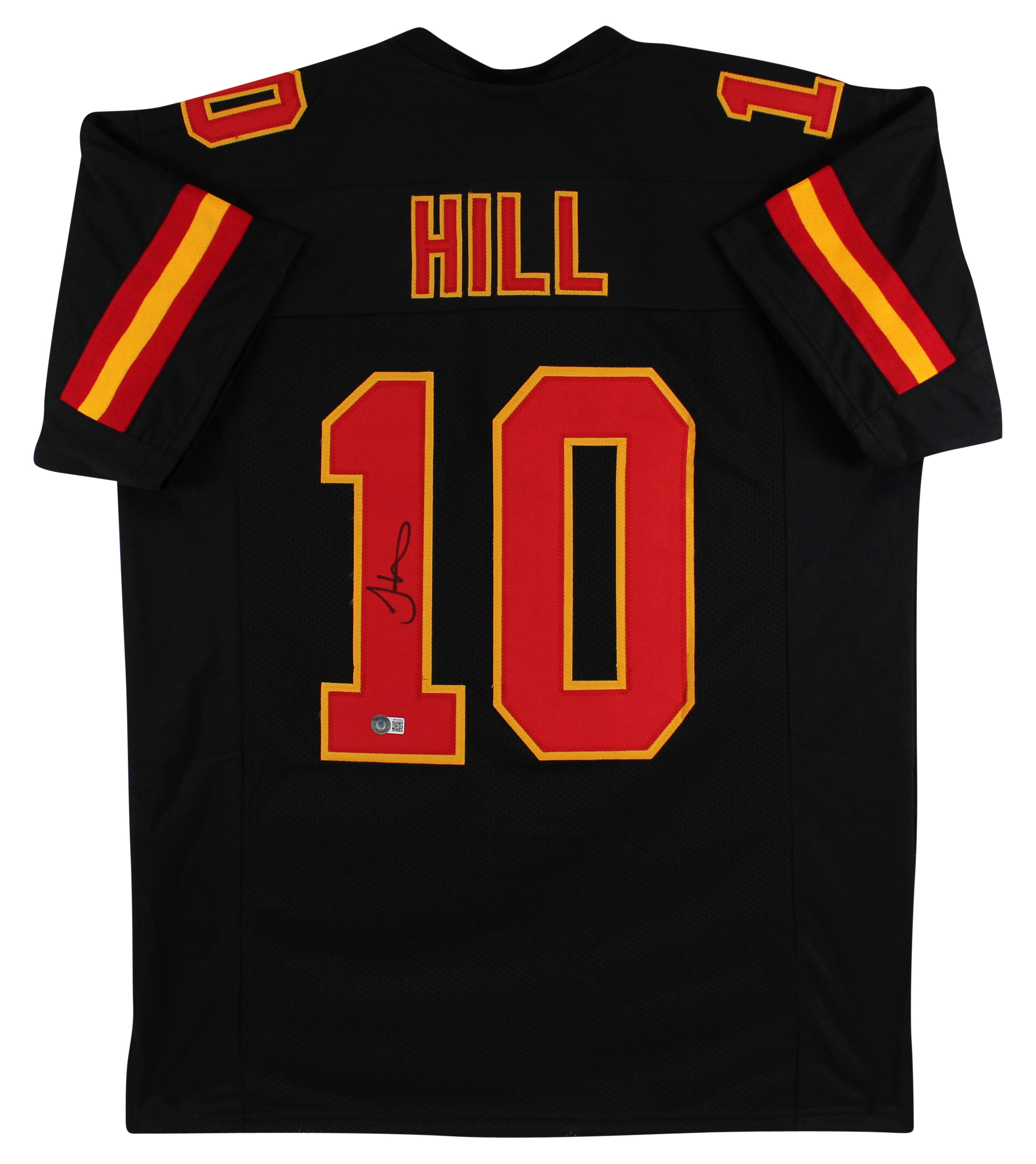 Chiefs Tyreek Hill Authentic Signed Black Pro Style Jersey Autographed BAS Wit