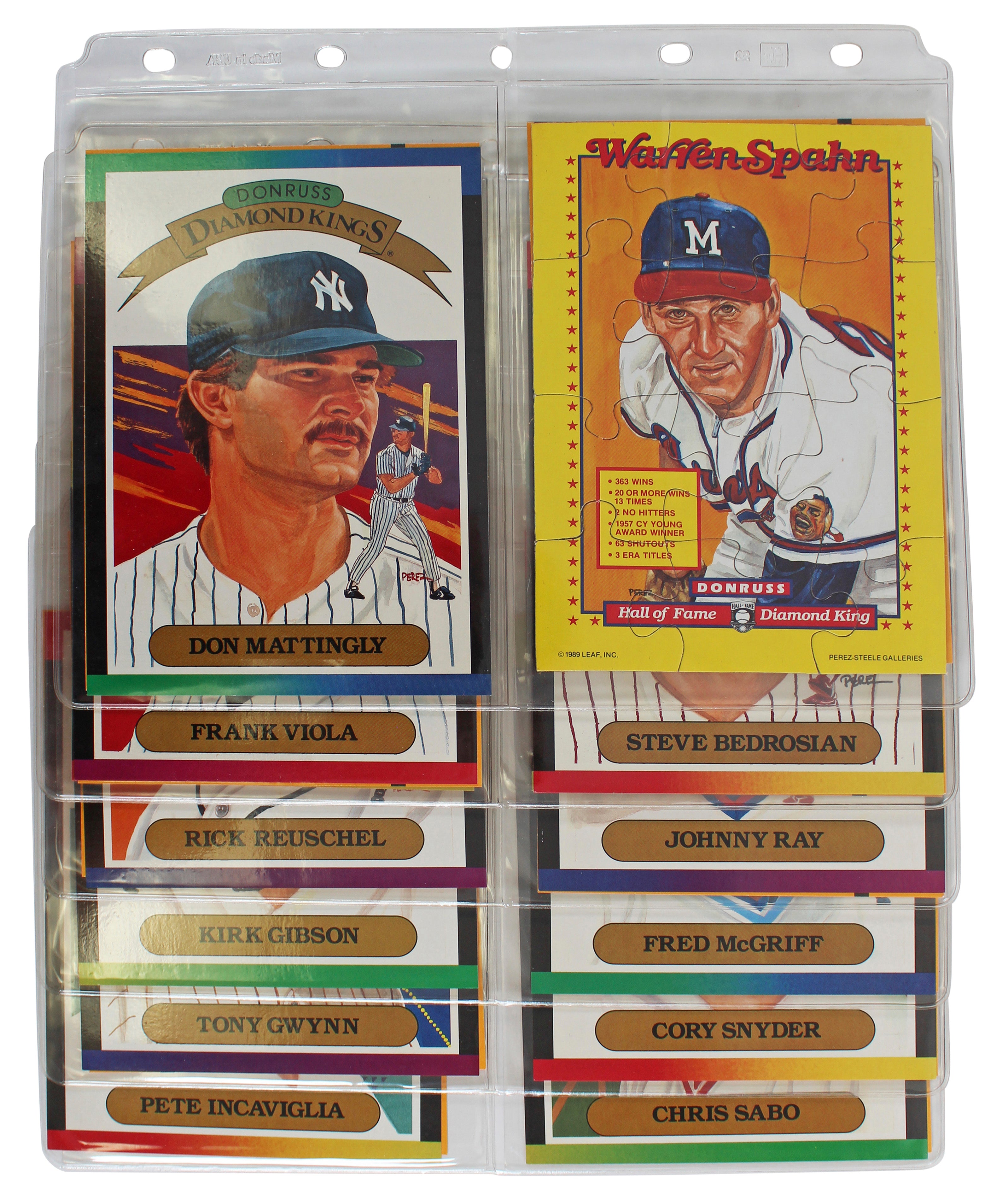 1989 Donruss Super Diamond Kings Complete 5x7 Card Set Un-signed