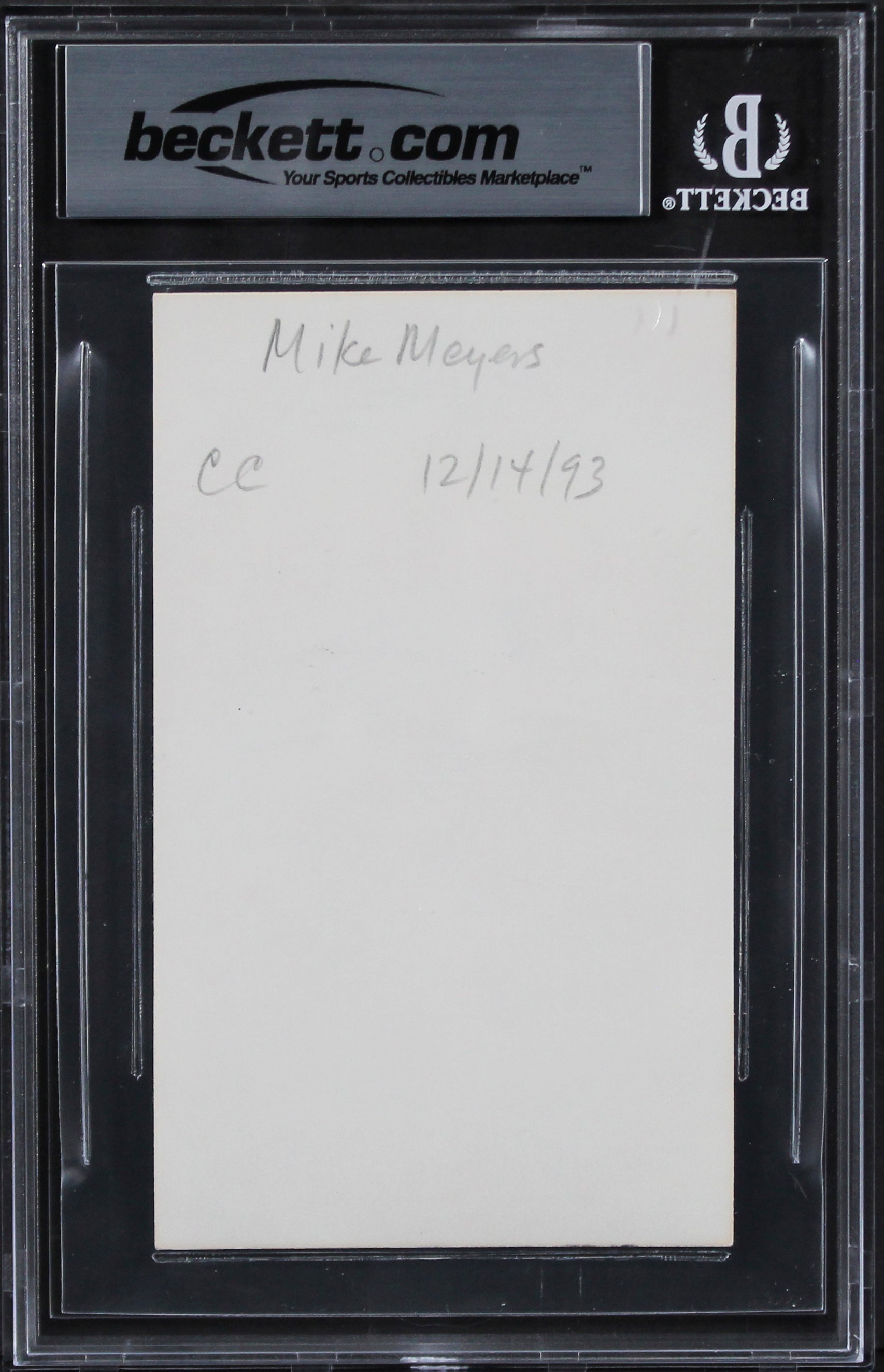 Mike Myers Austin Powers Authentic Signed 3x5 Index Card BAS Slabbed 3