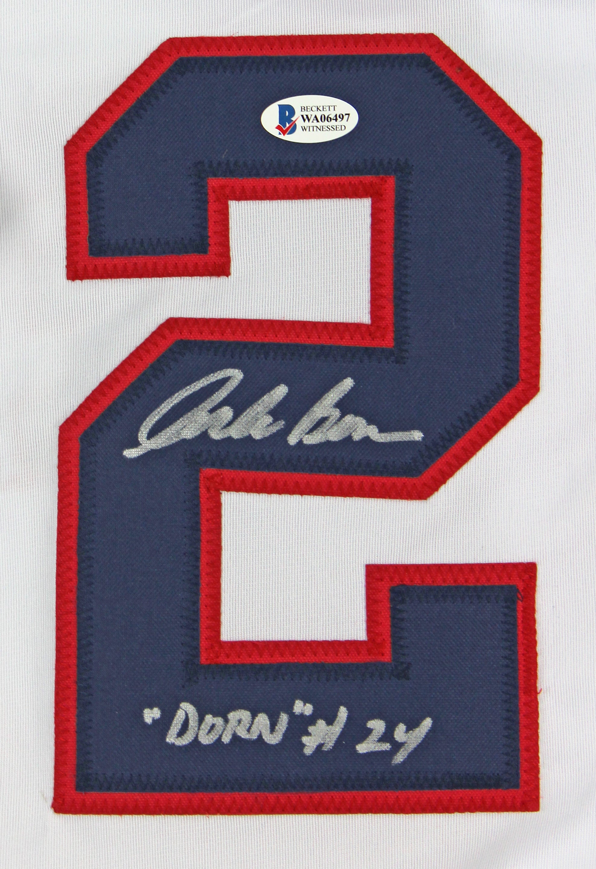 Corbin Bernsen Major League "Dorn" Authentic Signed White Jersey BAS Witnessed