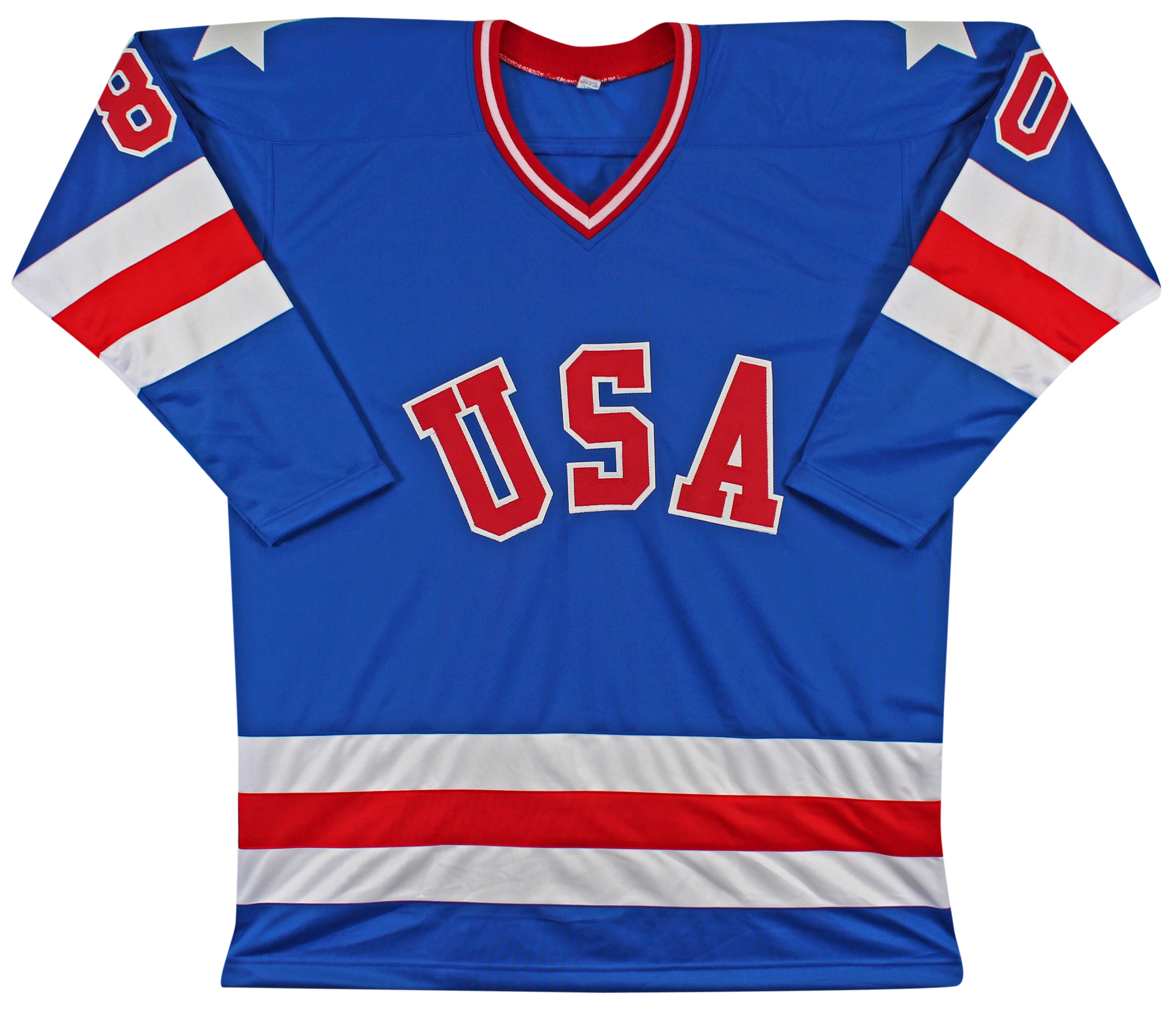 1980 USA Hockey 19 Autos Craig, Eruzione, Broten Signed Blue Jersey BAS Wit  2