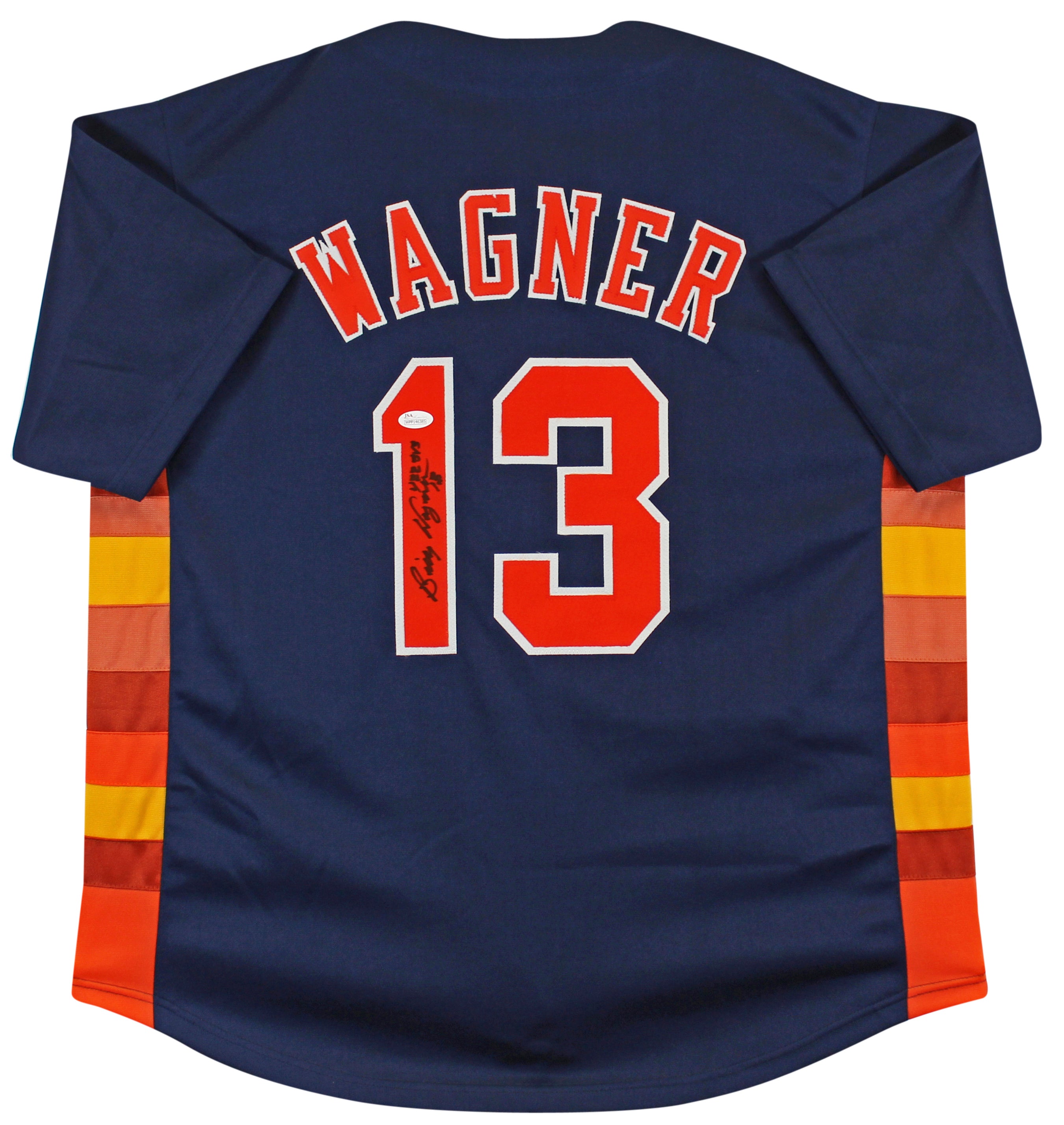 Billy Wagner "422 Svs" Authentic Signed Navy Blue Pro Style Jersey JSA Witness