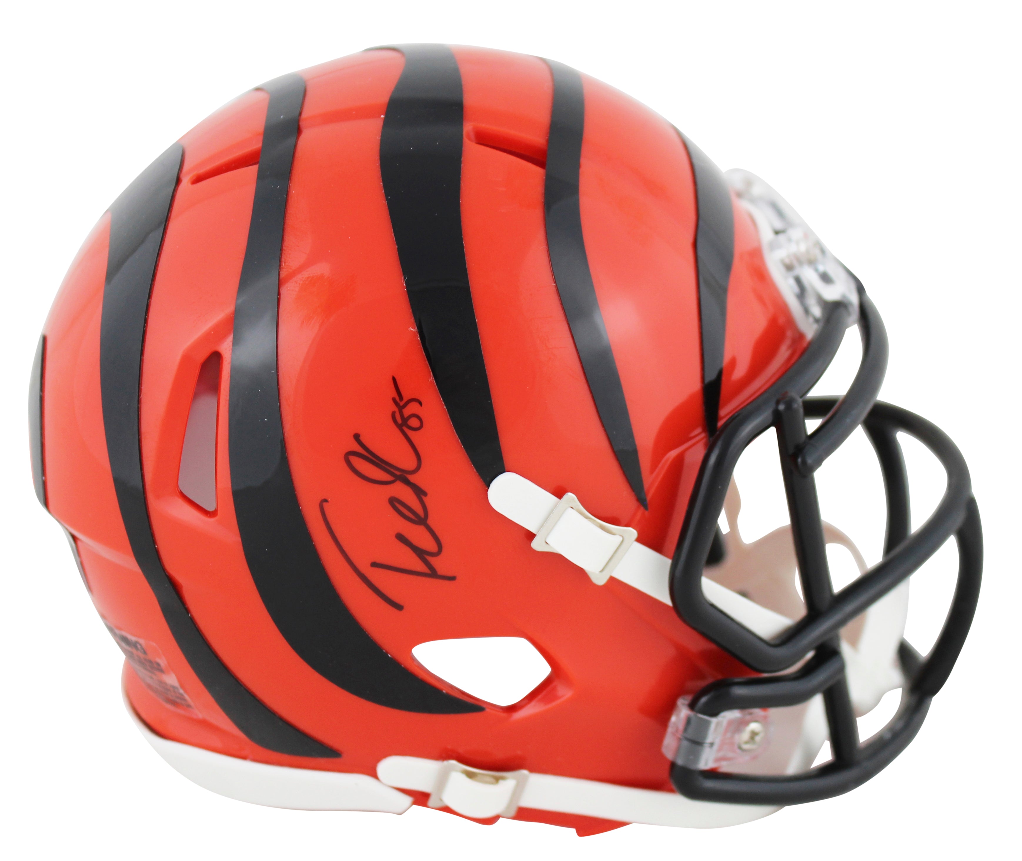 Bengals Tee Higgins Authentic Signed Speed Mini Helmet Autographed BAS Witnessed