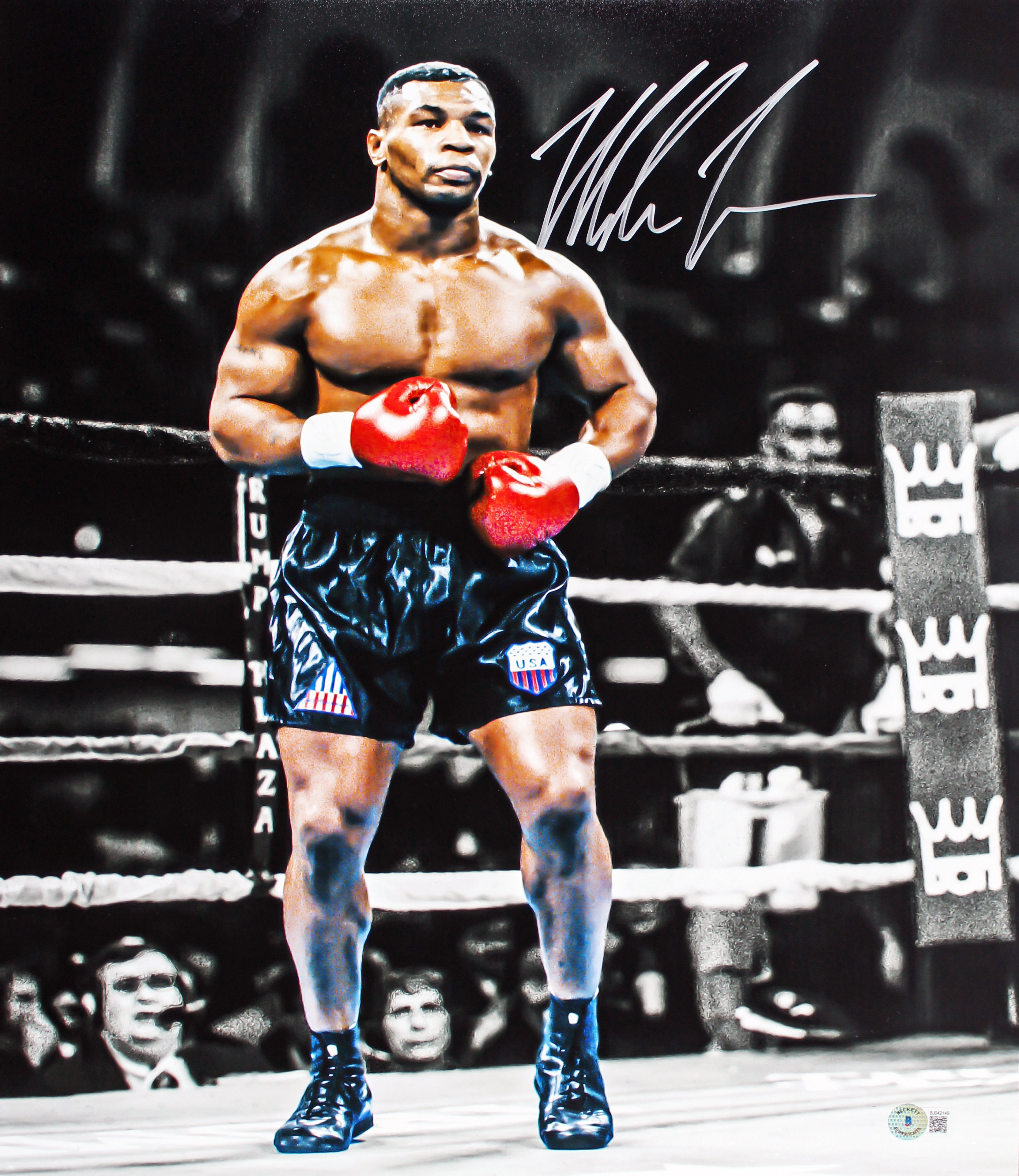 Mike Tyson Authentic Signed 16x20 Vertical Spotlight Photo Autographed BAS