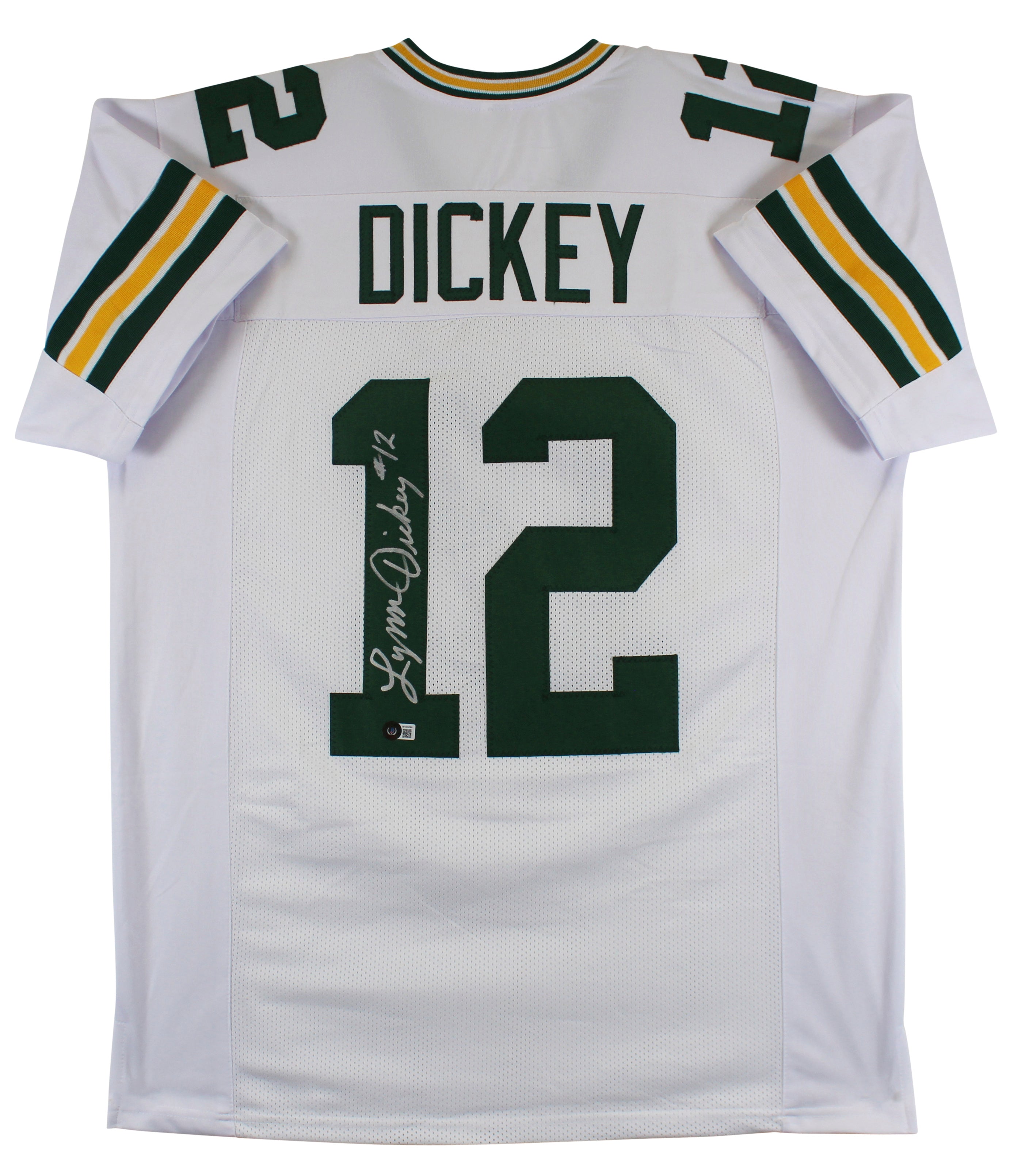 Lynn Dickey Authentic Signed White Pro Style Jersey Autographed BAS Witnessed