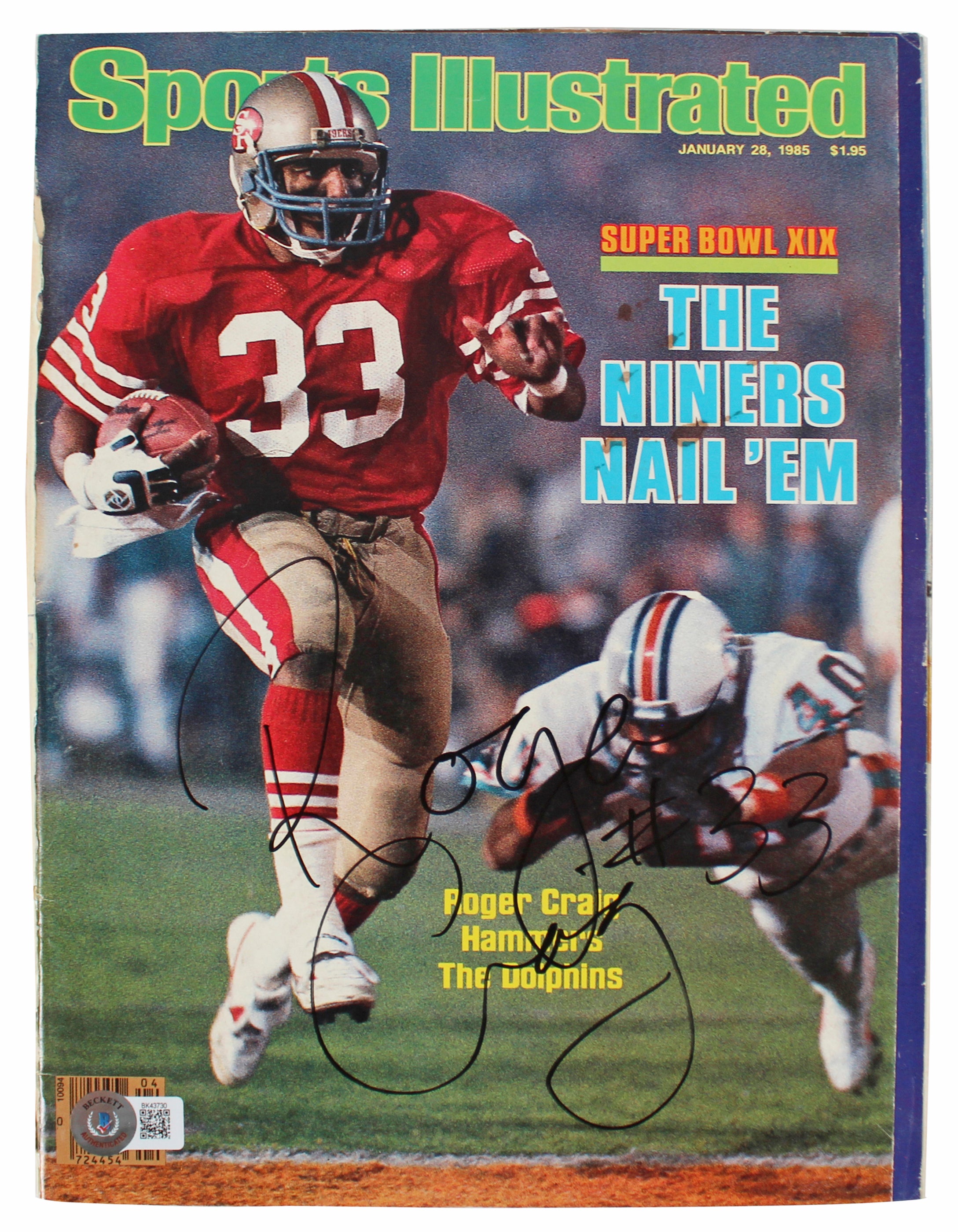 49ers Roger Craig Signed January 1985 Sports Illustrated Magazine BAS #BK43730