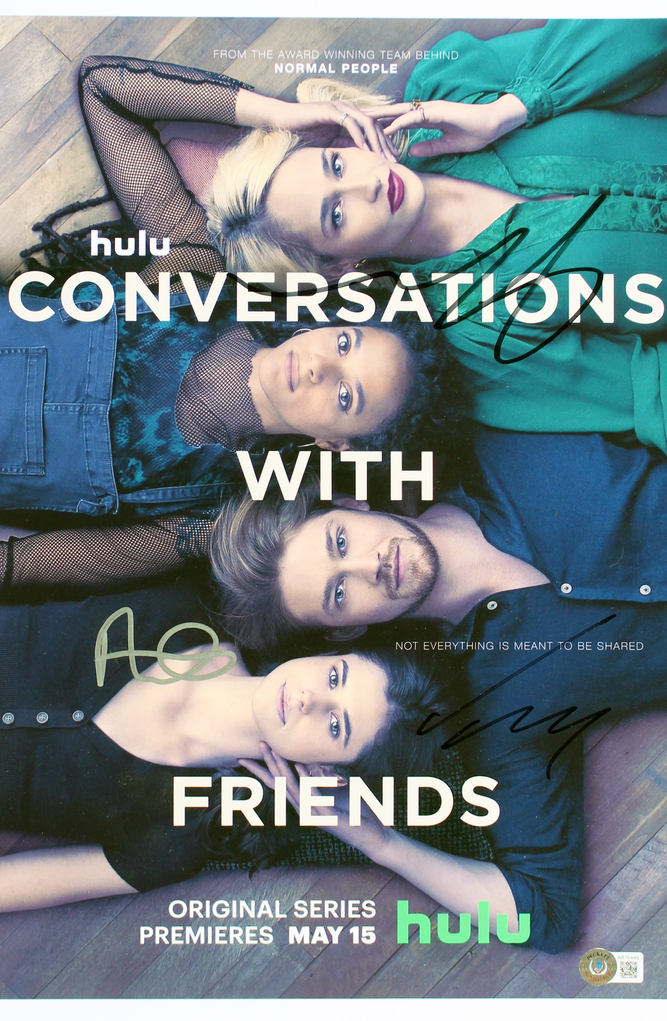 Conversations With Friends (3) Oliver, Kirke & Alwyn Signed 11x17 Photo BAS