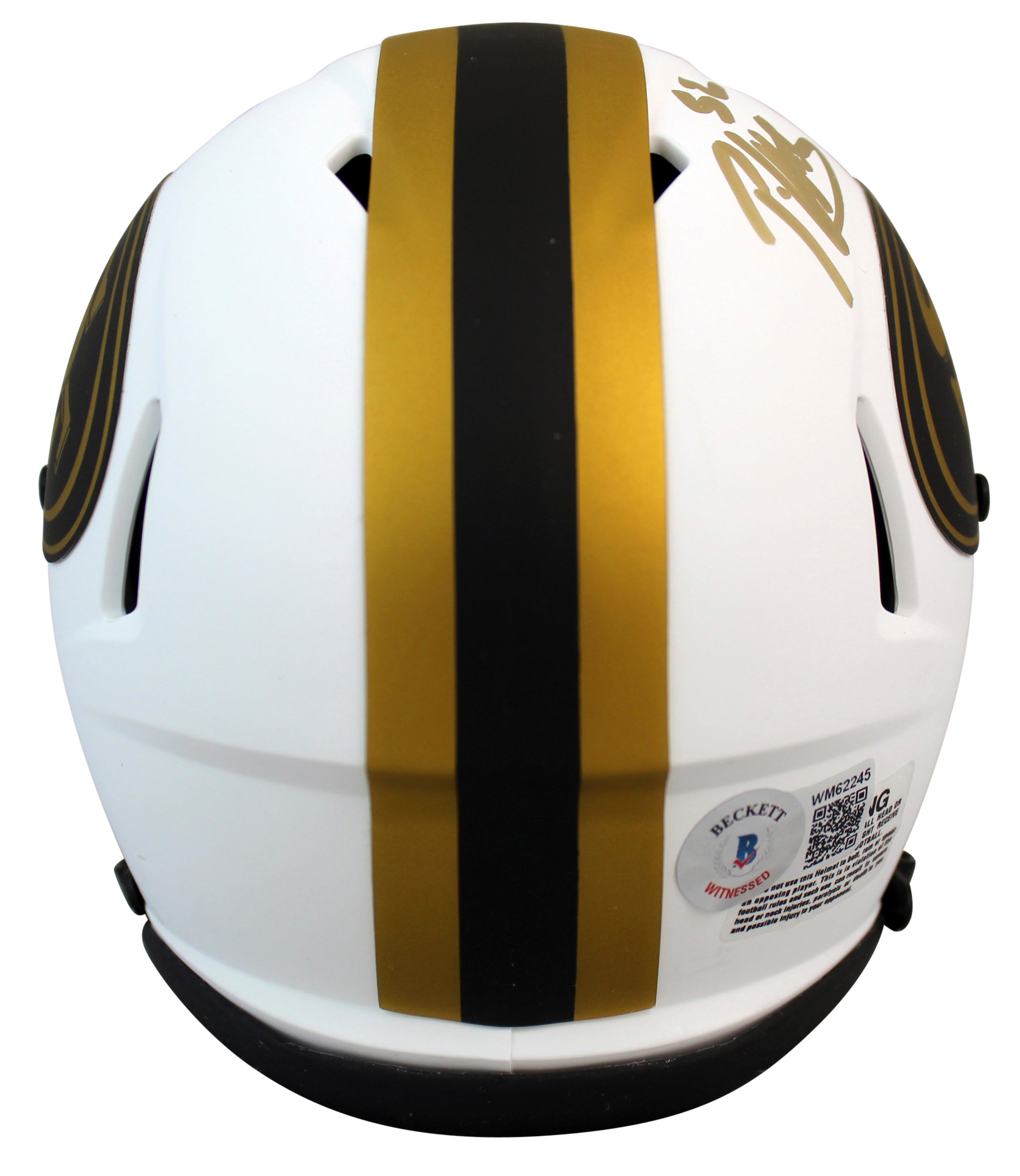49ers Patrick WIllis Authentic Signed Lunar Speed Mini Helmet BAS Witnessed