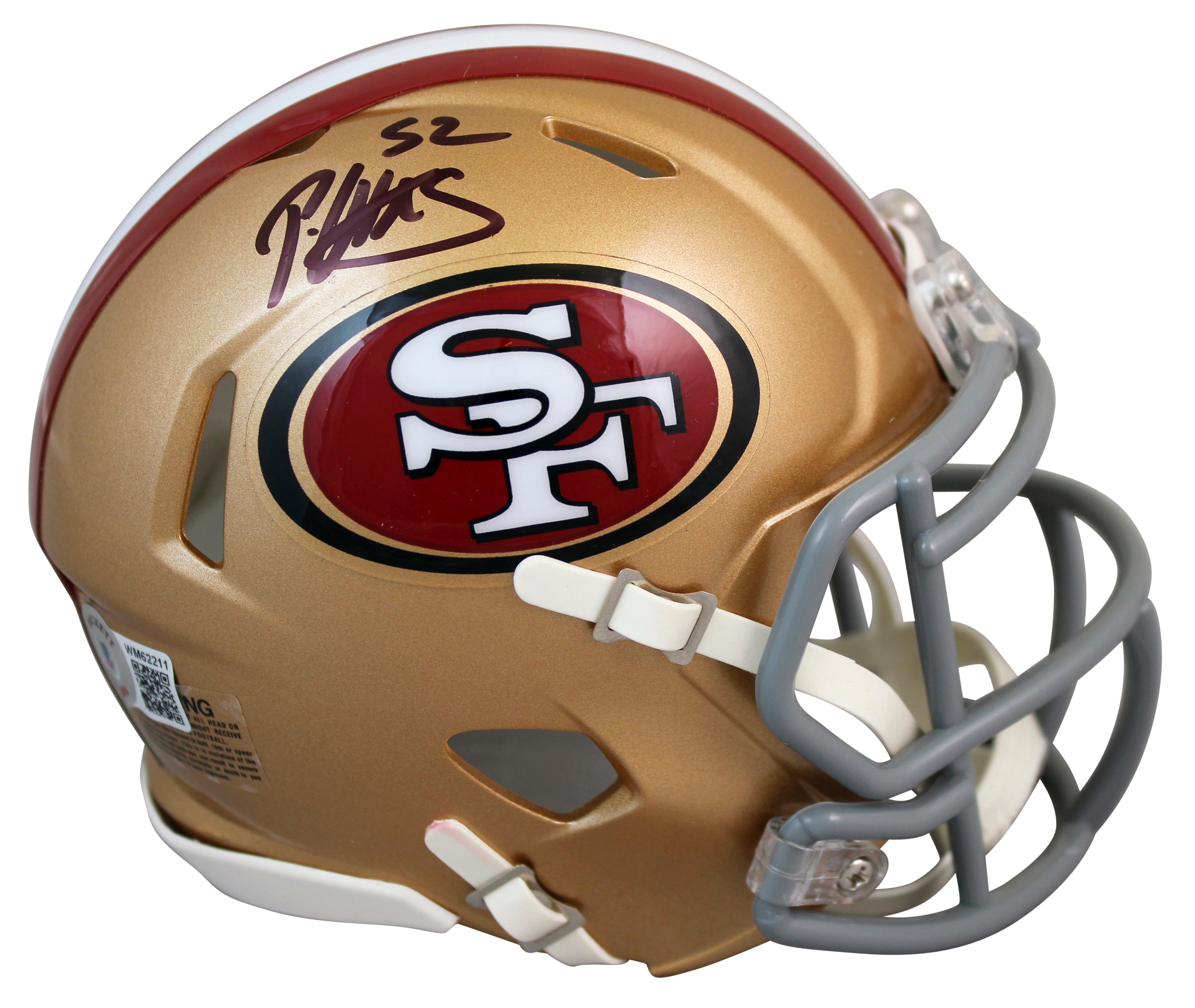 49ers Patrick Willis Authentic Signed Speed Mini Helmet Autographed BAS Witness