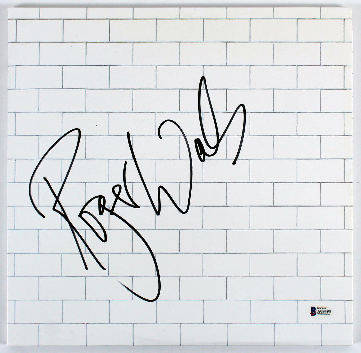 Roger Waters Pink Floyd Signed The Wall Album Cover W/ Vinyl BAS #A09493