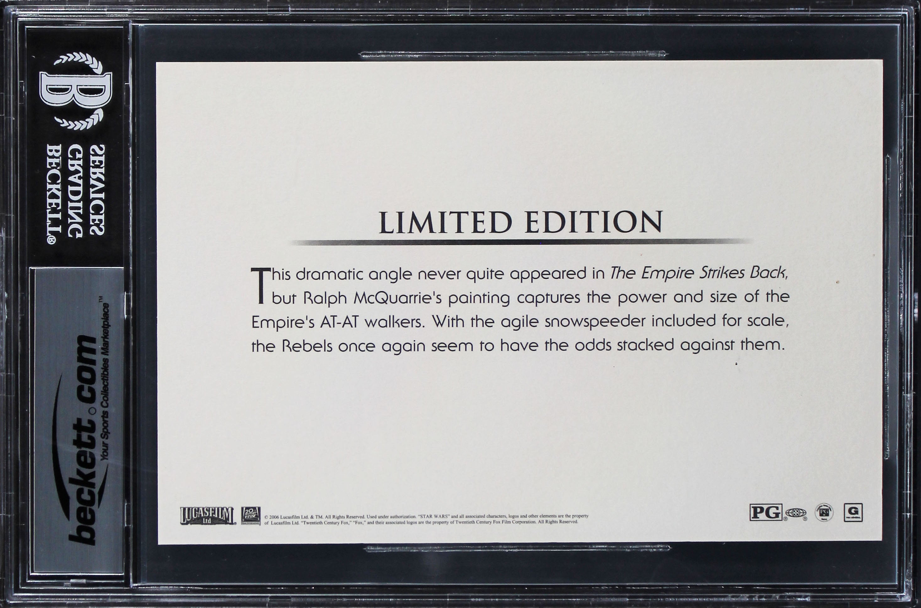 Ralph McQuarrie Star Wars Signed 4.75x7.25 LE Photo Auto Graded 10! BAS Slabbed