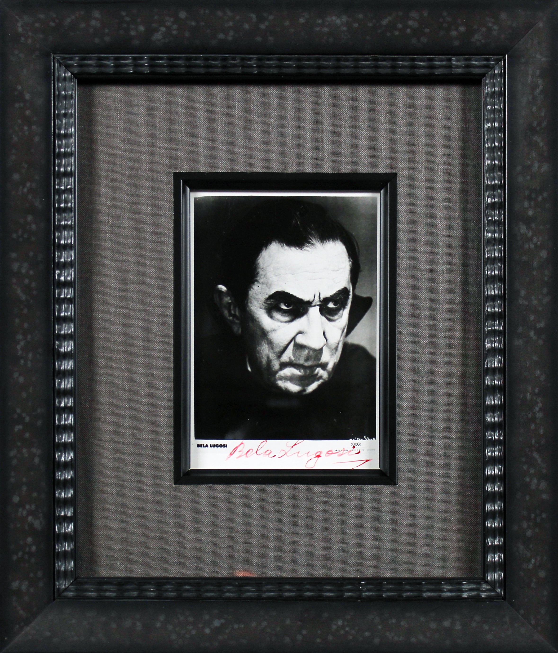 Bela Lugosi Dracula Authentic Signed Framed 3x5 Black & White Photo BAS #AB76460