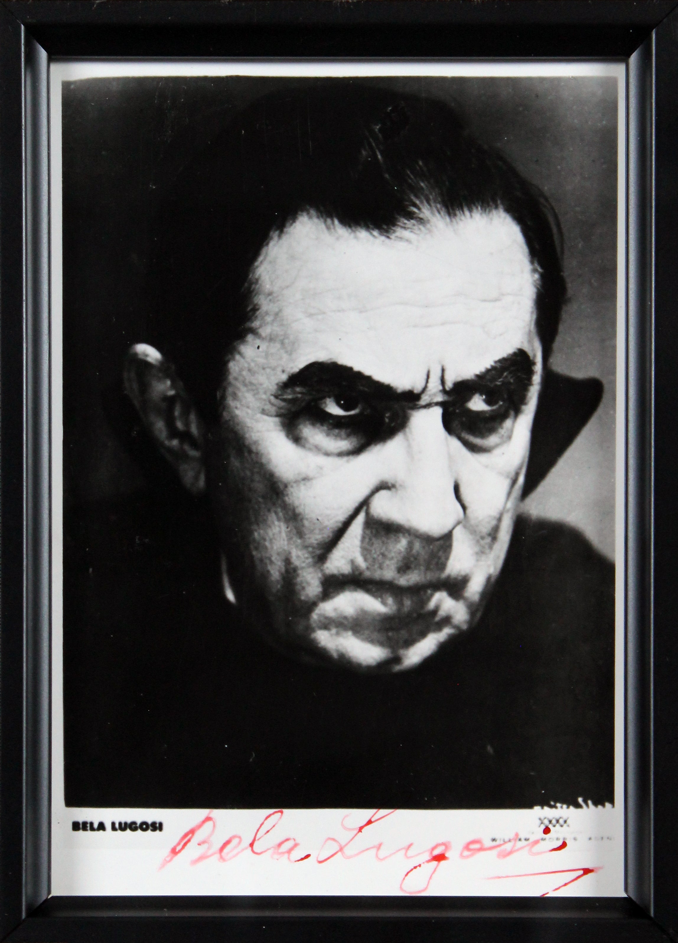 Bela Lugosi Dracula Authentic Signed Framed 3x5 Black & White Photo BAS #AB76460