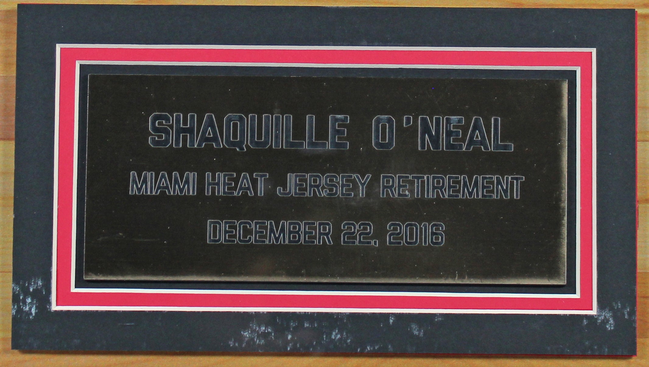 Heat Shaquille O'Neal Number Retirement Framed Display