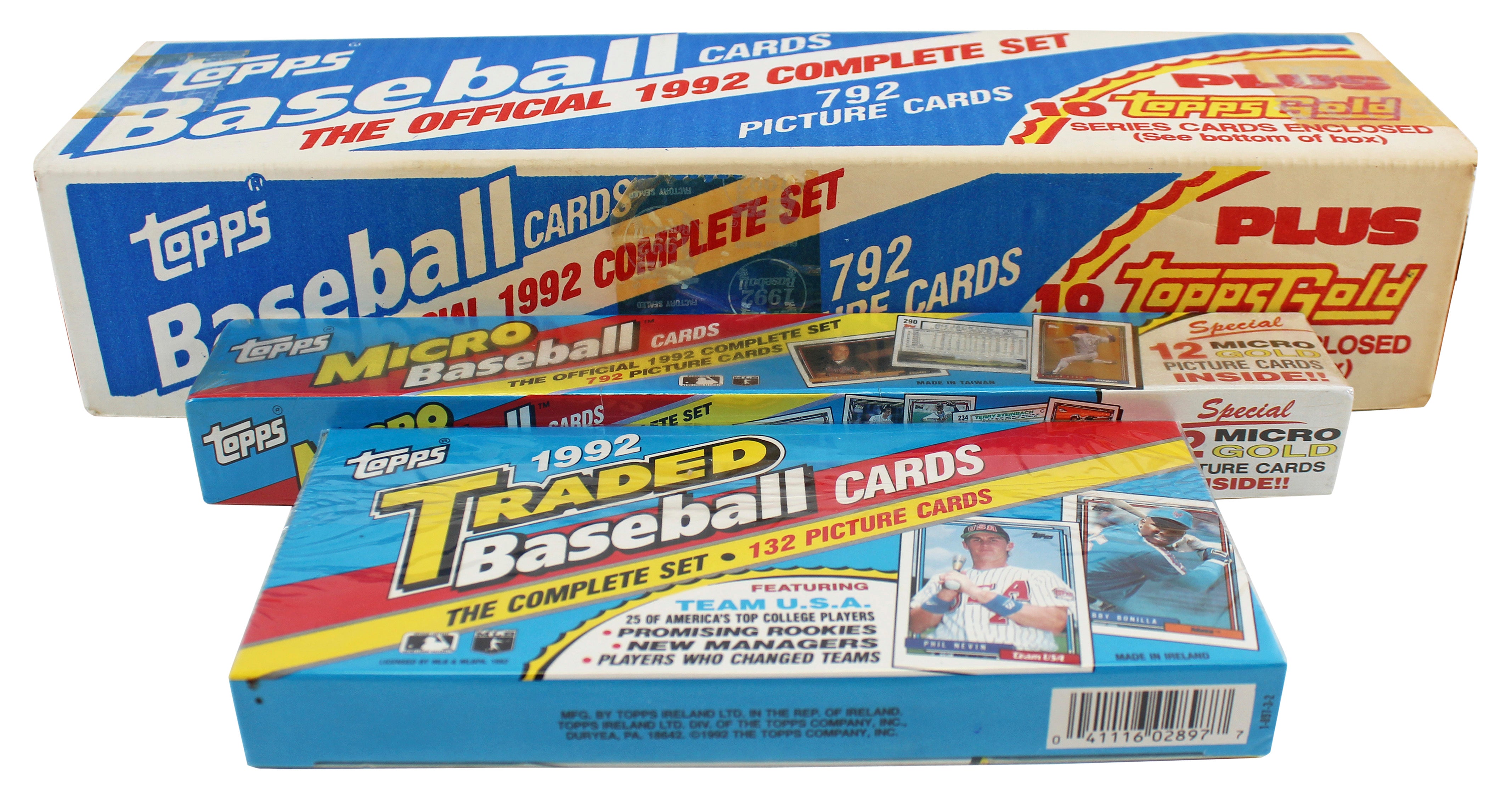 1992 Topps Complete Set w/ Sub Sets (Topps Gold, Micro, & Traded) Un-signed