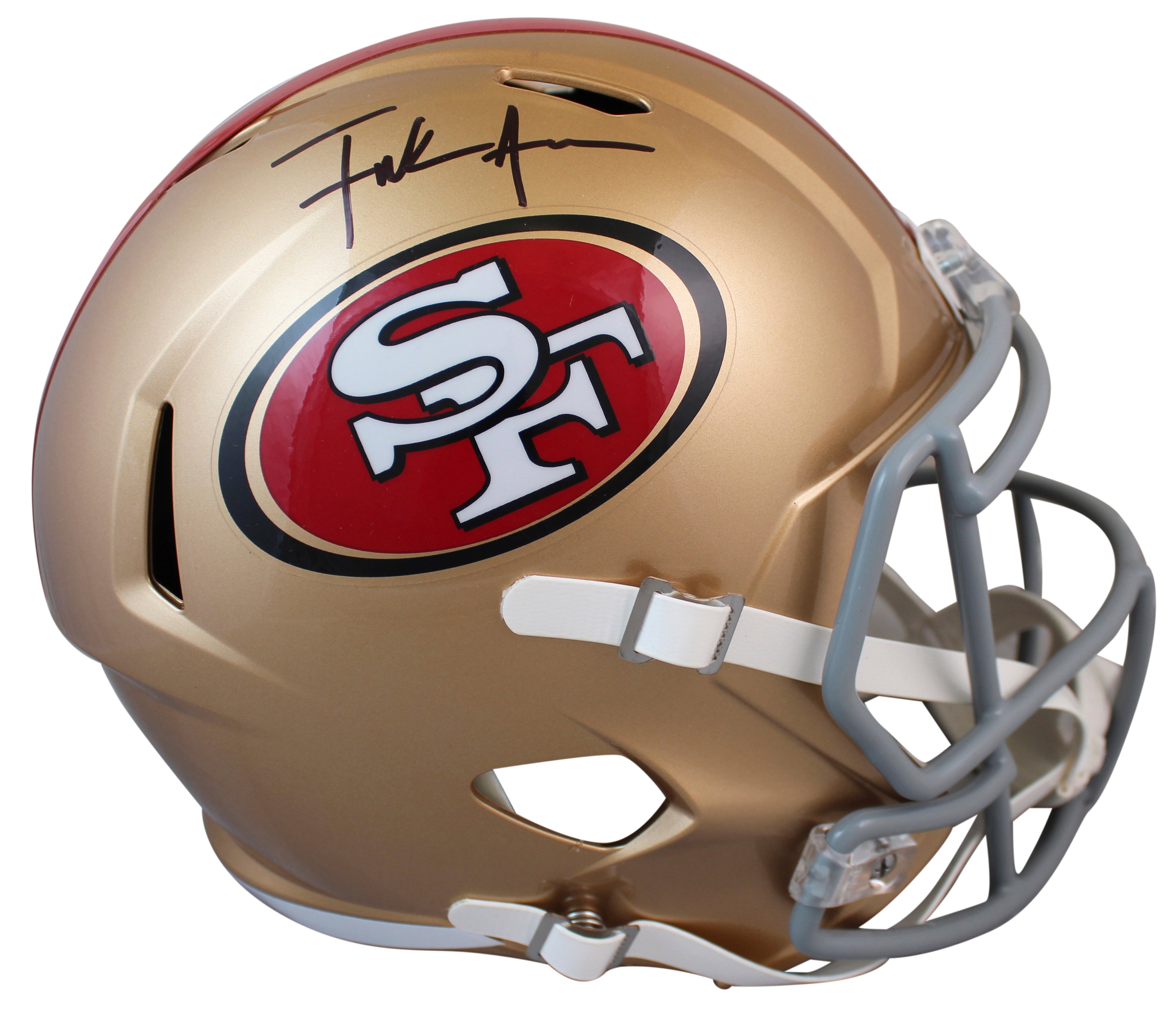 49ers Frank Gore Authentic Signed Full Size Speed Rep Helmet BAS Witnessed