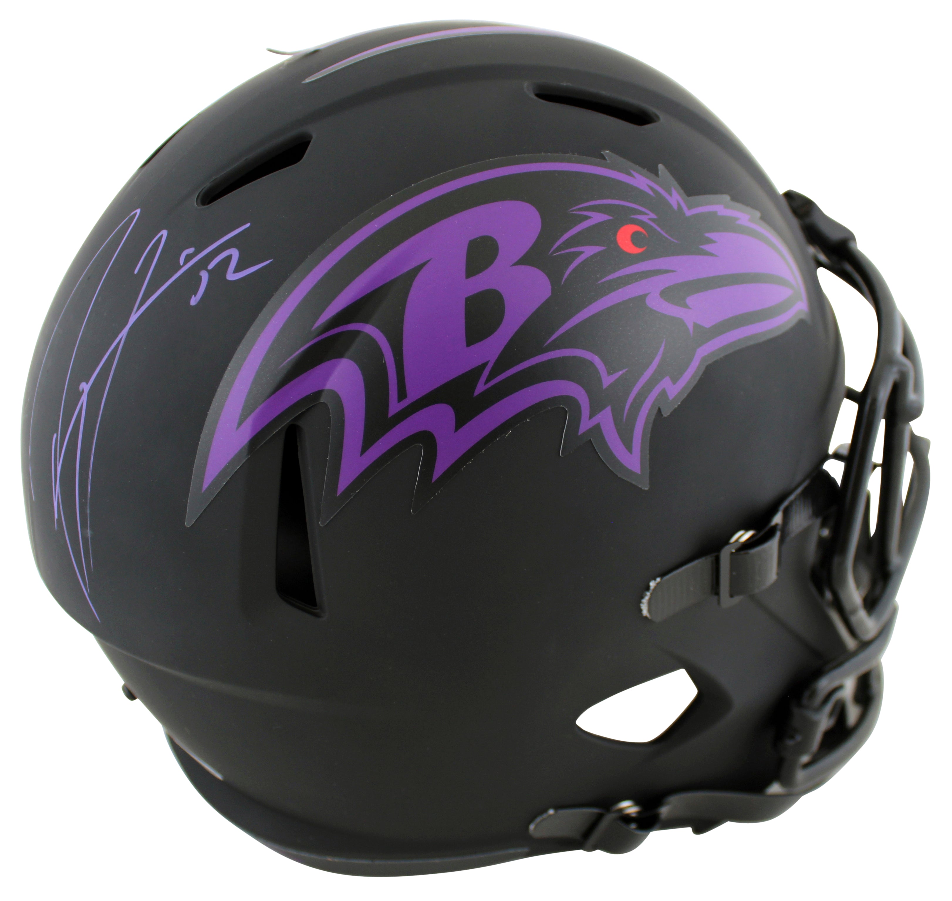 Ravens Ray Lewis Signed Eclipse Full Size Speed Rep Helmet BAS Witness #WD22059