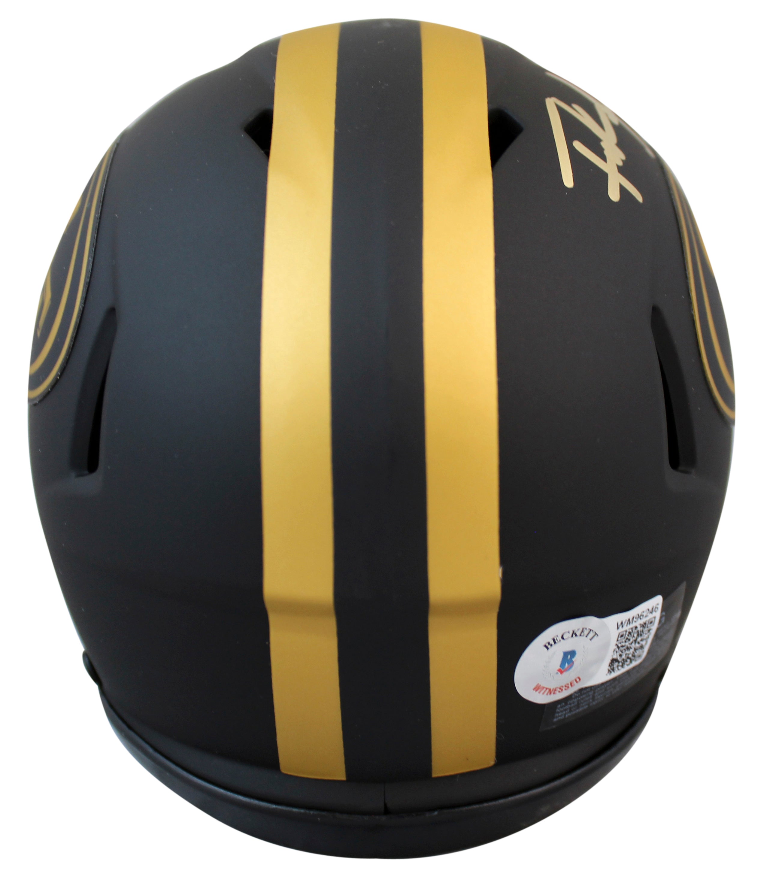 49ers Frank Gore Authentic Signed Eclipse Speed Mini Helmet BAS Witnessed