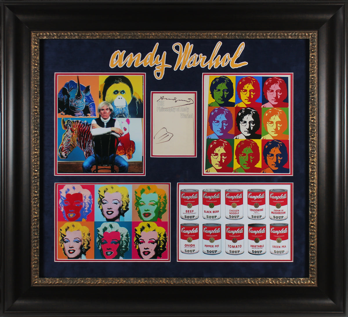 Andy Warhol Authentic Signed 4x6 Cut Framed Display Autographed JSA #XX67338