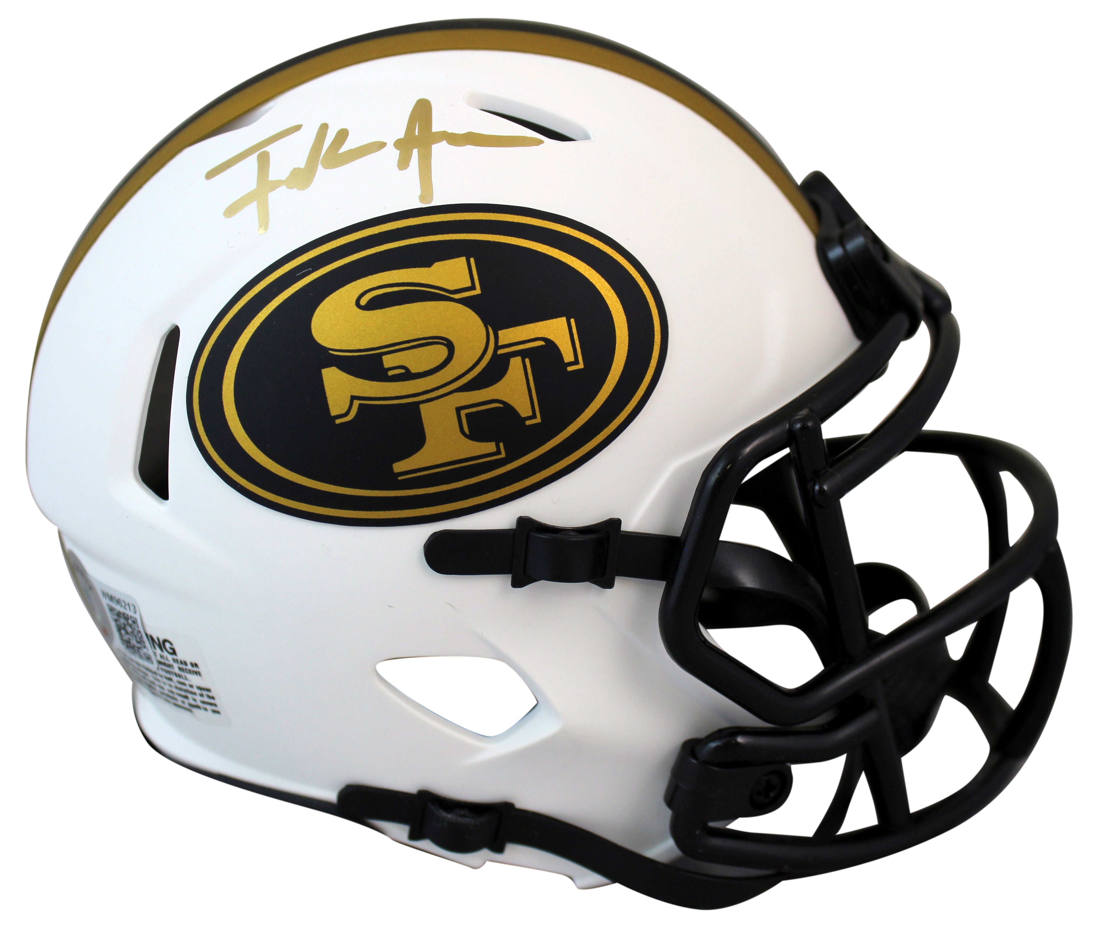 49ers Frank Gore Authentic Signed Lunar Speed Mini Helmet BAS Witnessed