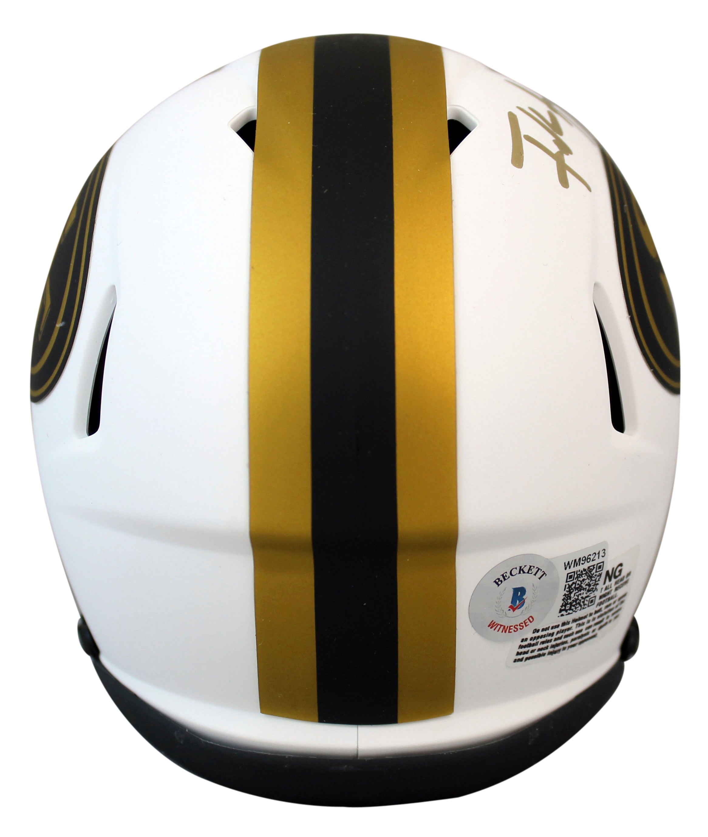 49ers Frank Gore Authentic Signed Lunar Speed Mini Helmet BAS Witnessed