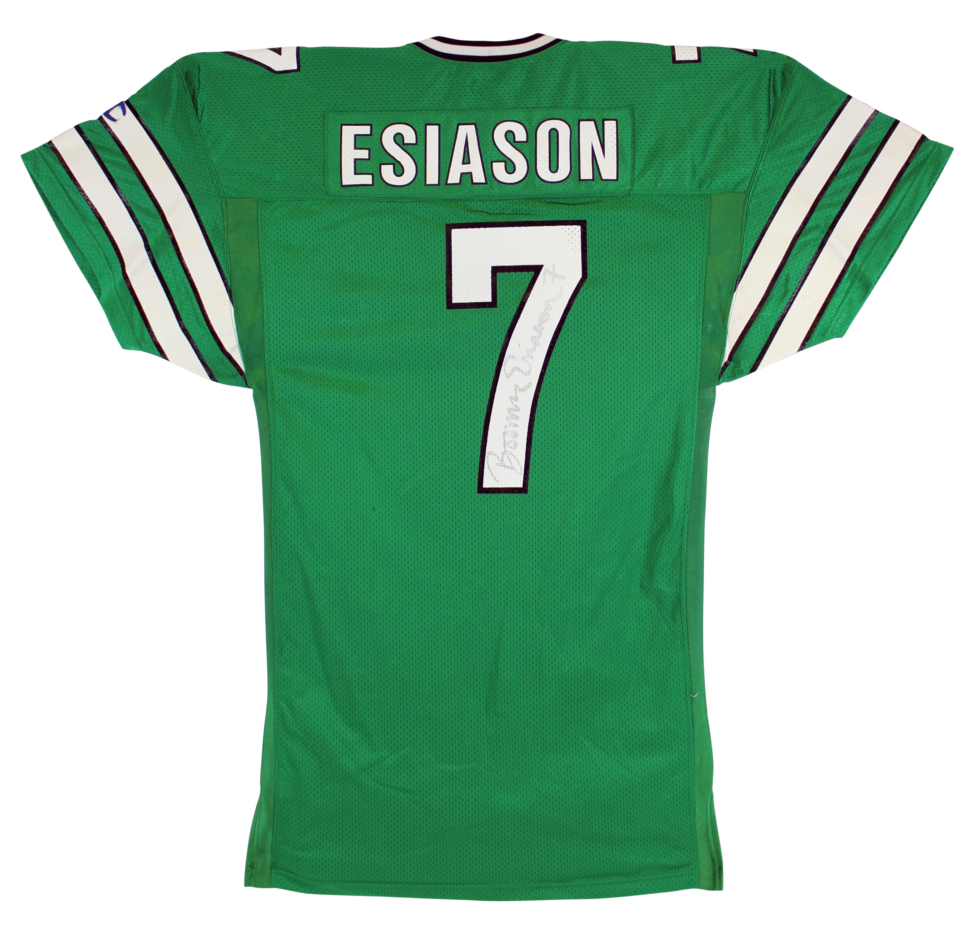 Jets Boomer Esiason Signed 1994 Game Issued/Worn Champion Jersey BAS #X71277