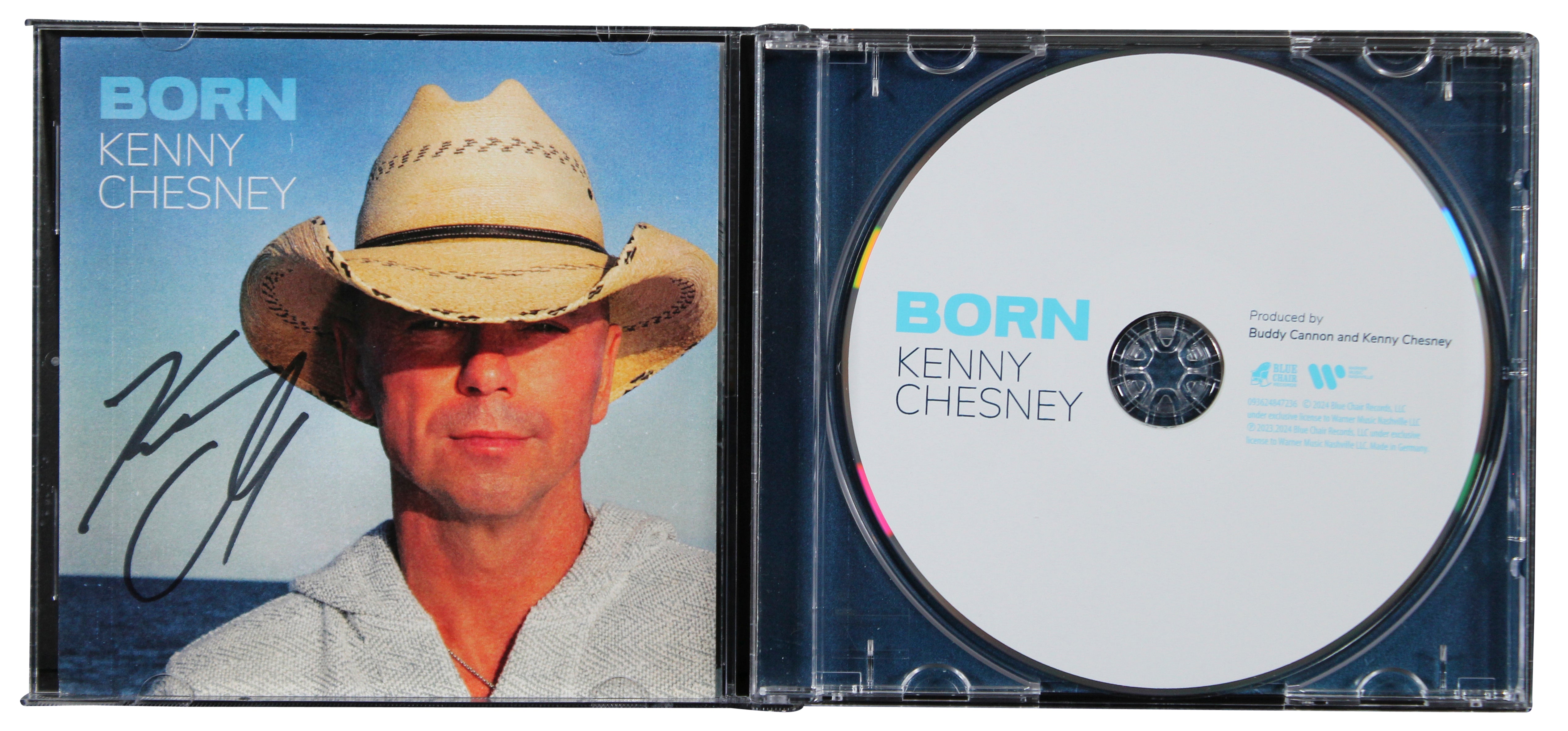 Kenny Chesney Authentic Signed Born Cd Insert W/ Disk Autographed BAS