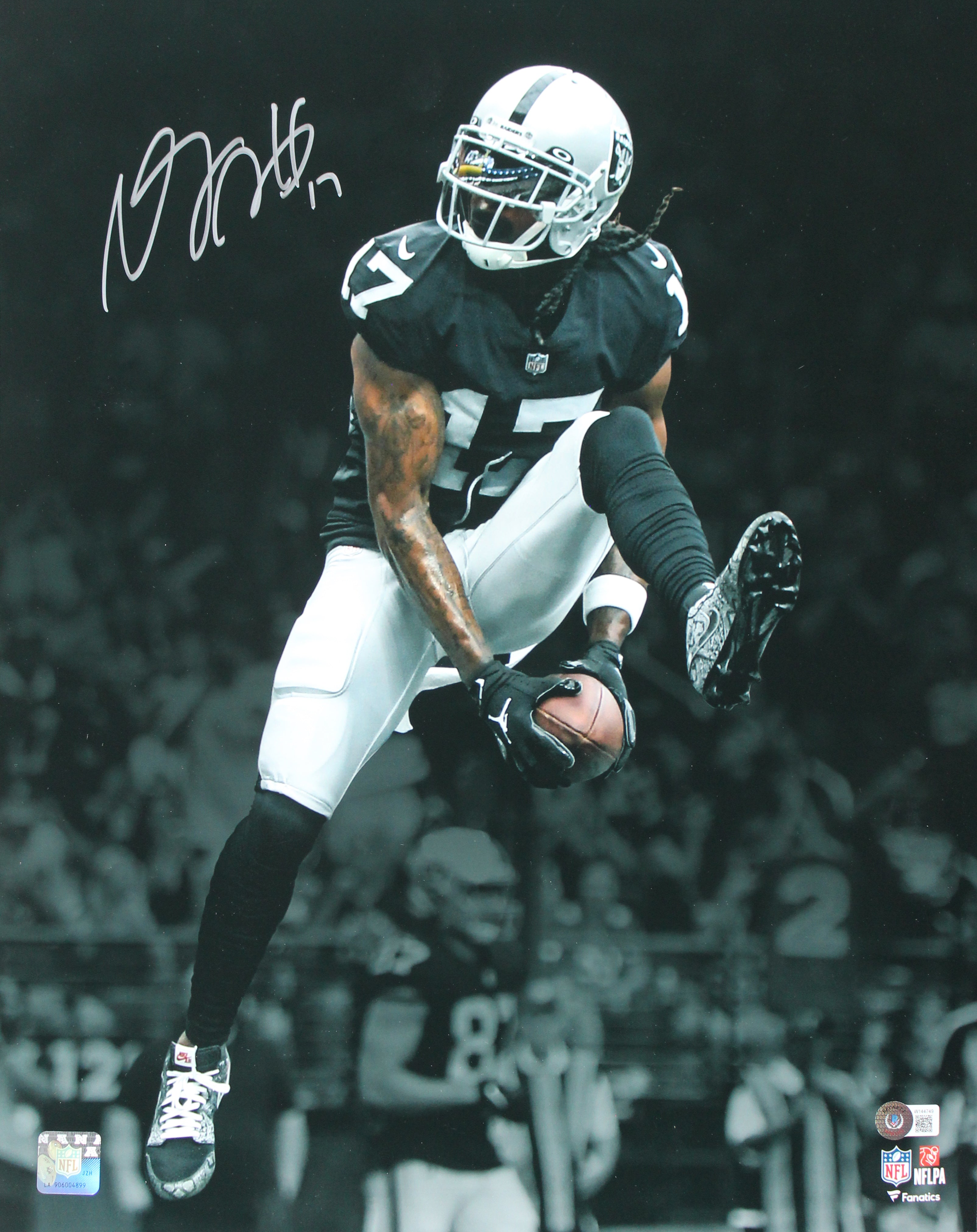 Raiders Davante Adams Authentic Signed 16x20 Vertical Spotlight  Photo BAS Wit