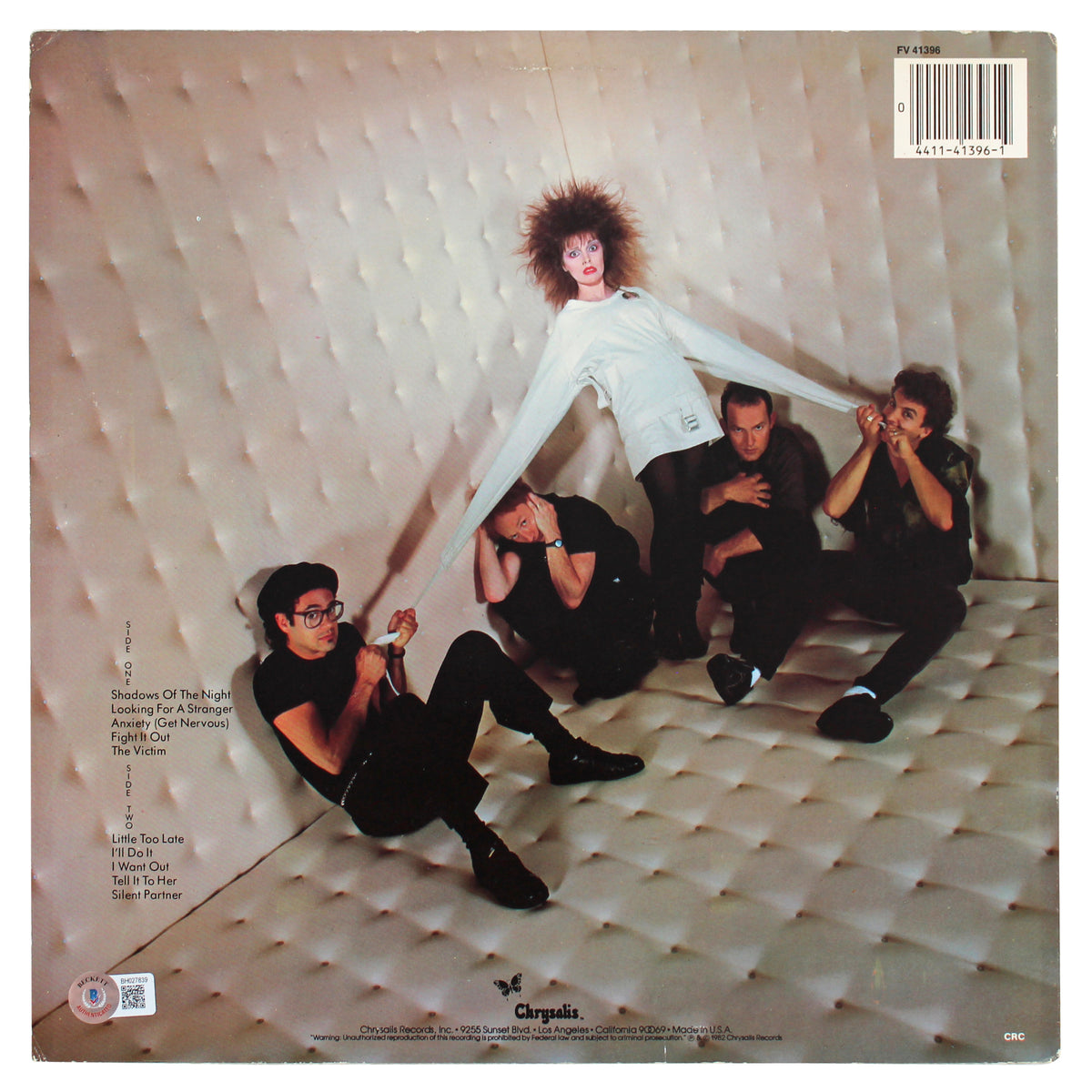 Pat Benatar & Neal Giraldo Signed Get Nervous Album Cover BAS #BH027839