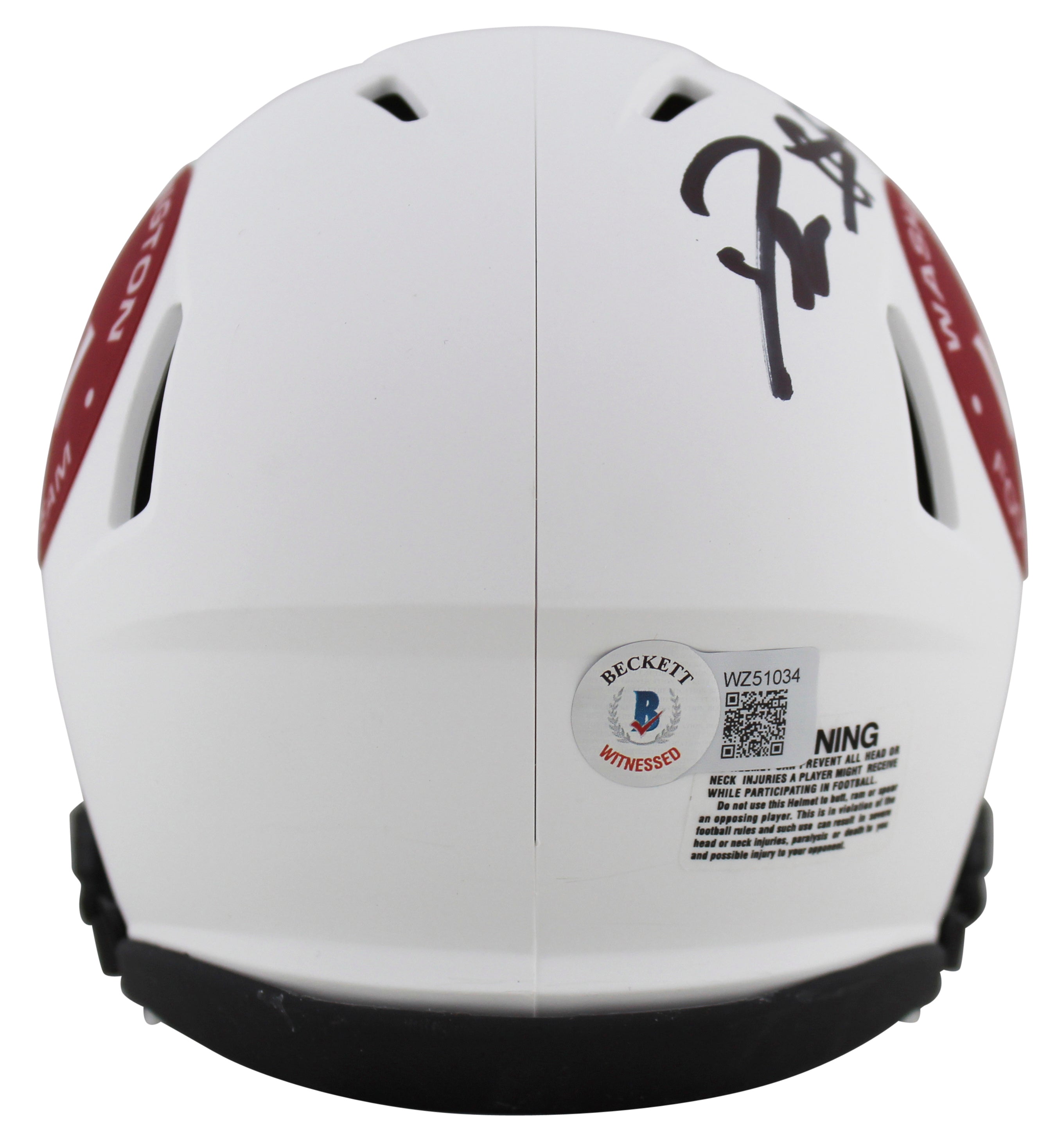WFT Deion Sanders Authentic Signed Lunar Speed Mini Helmet BAS Witnessed
