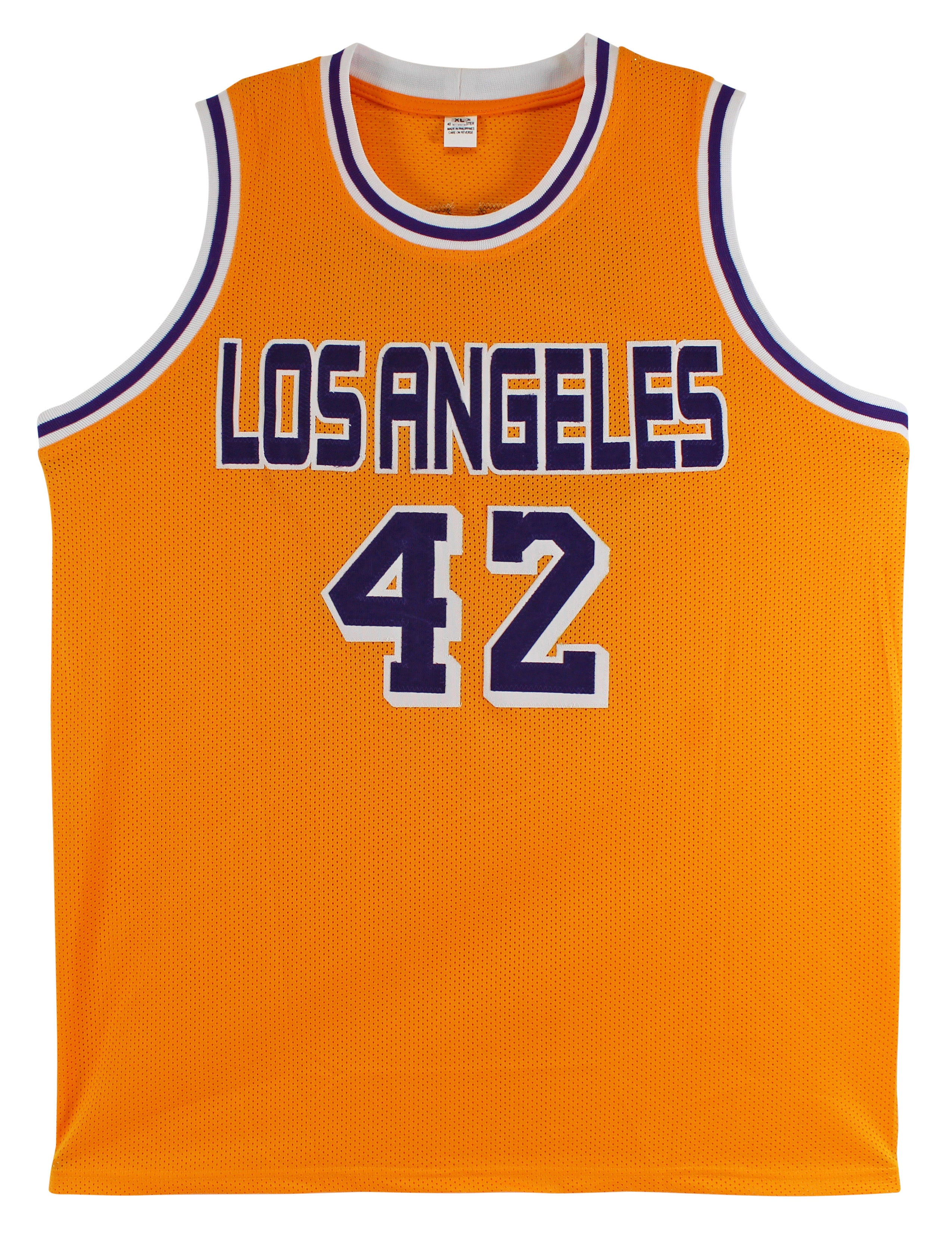 James Worthy Authentic Signed Yellow Pro Style Jersey Autographed BAS Witnessed