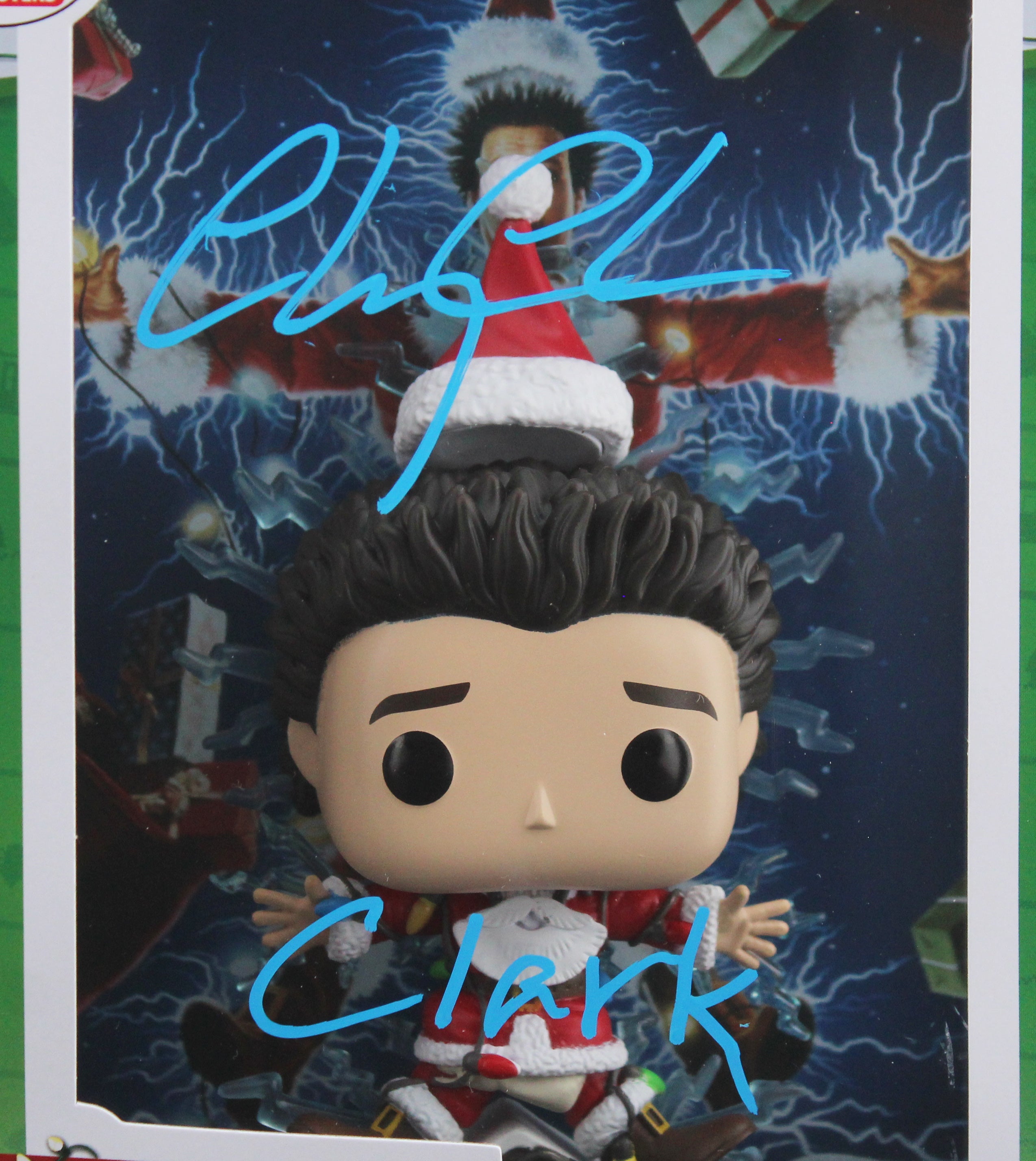 Chevy Chase "Clark" Christmas Vacation Signed VHS Covers Funko Pop BAS Wit