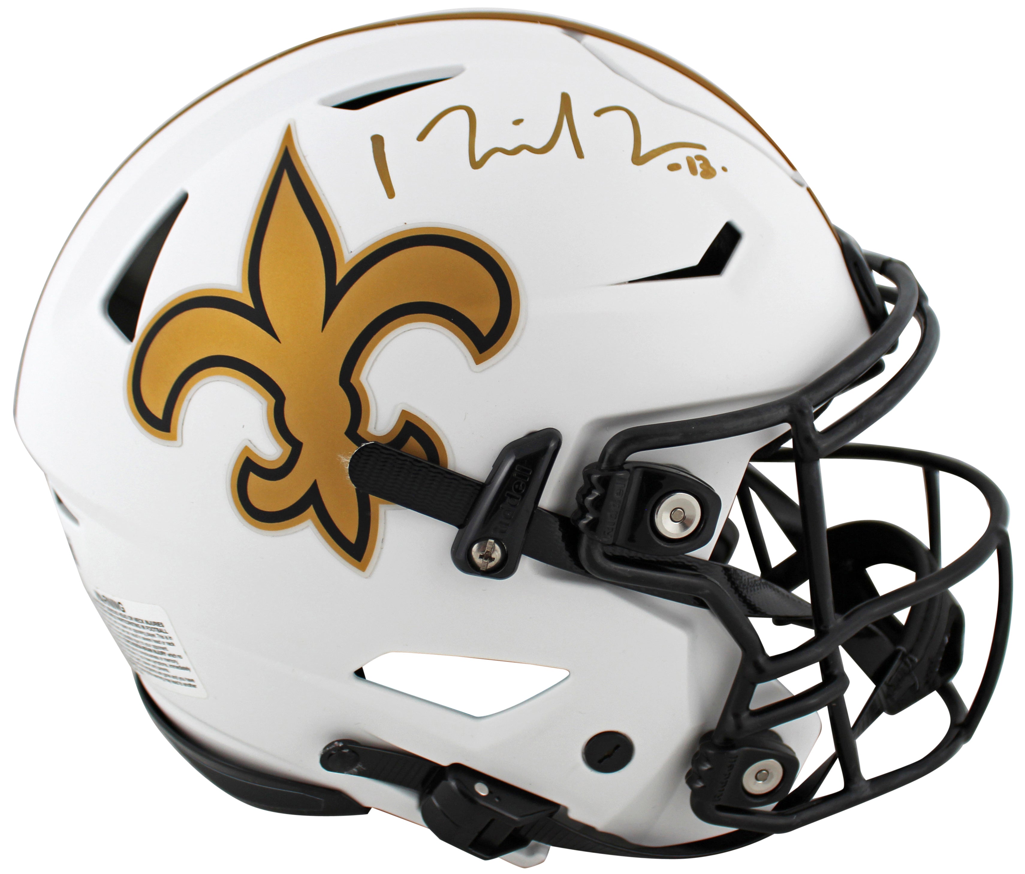 Saints Michael Thomas Signed Lunar Speed Flex Full Size Helmet BAS Witnessed