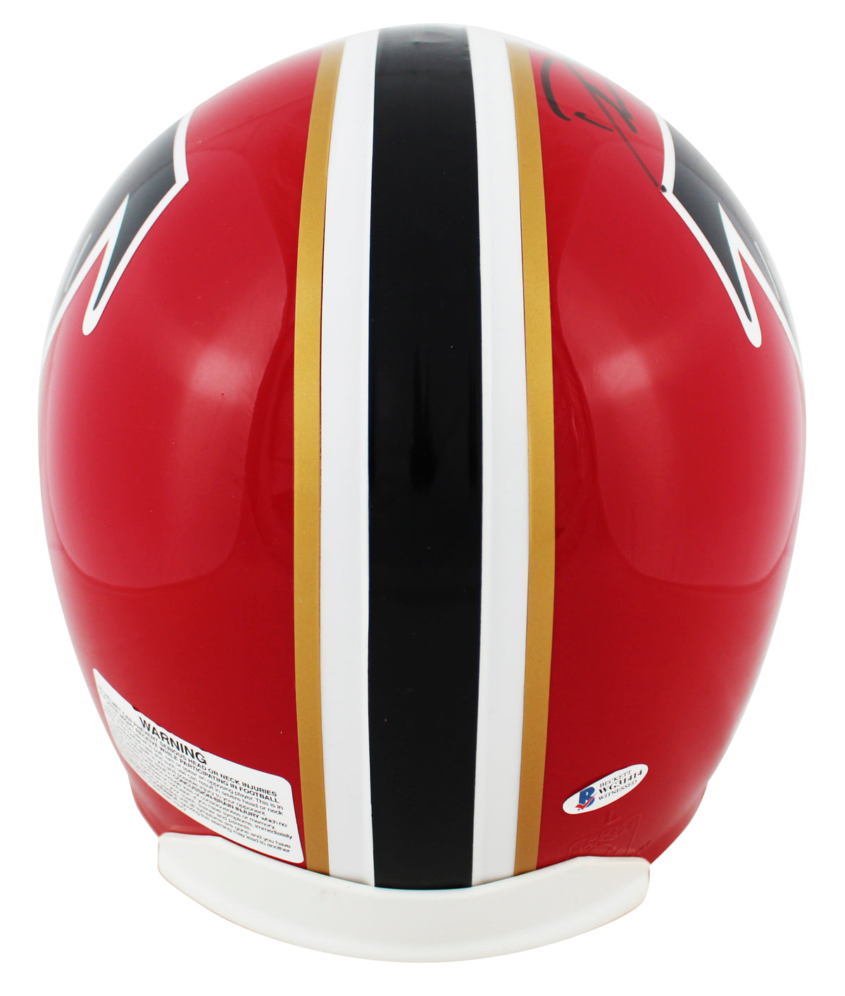 Falcons Deion Sanders "HOF 2011" Signed 66-69 Red TB F/S Proline Helmet BAS Wit